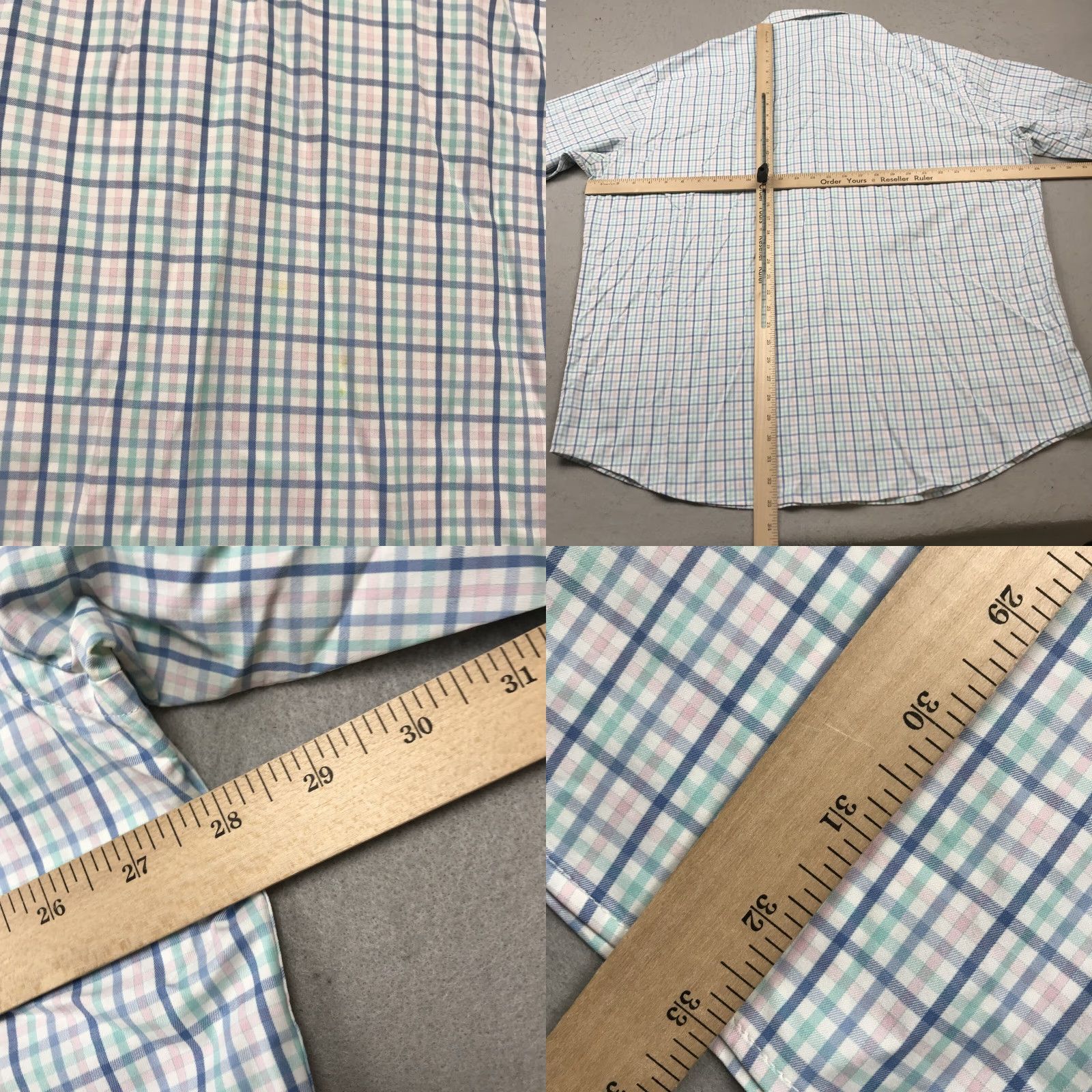 Peter Millar Peter Millar Shirt Mens 2XL Pastel Applecrest Tattersall Summer Comfort Casual Shirt Size US XXL / EU 58 / 5 - 8 Thumbnail