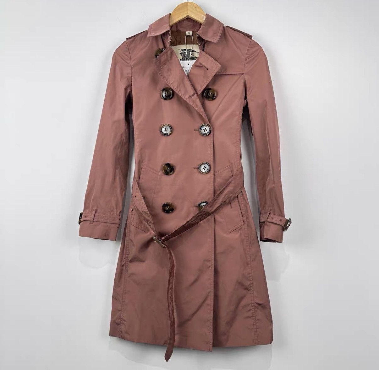 Burberry Burberry Nude Pink Mid-Length Trench Coat J42 Size XS / US 0-2 / IT 36-38 - 1 Thumbnail
