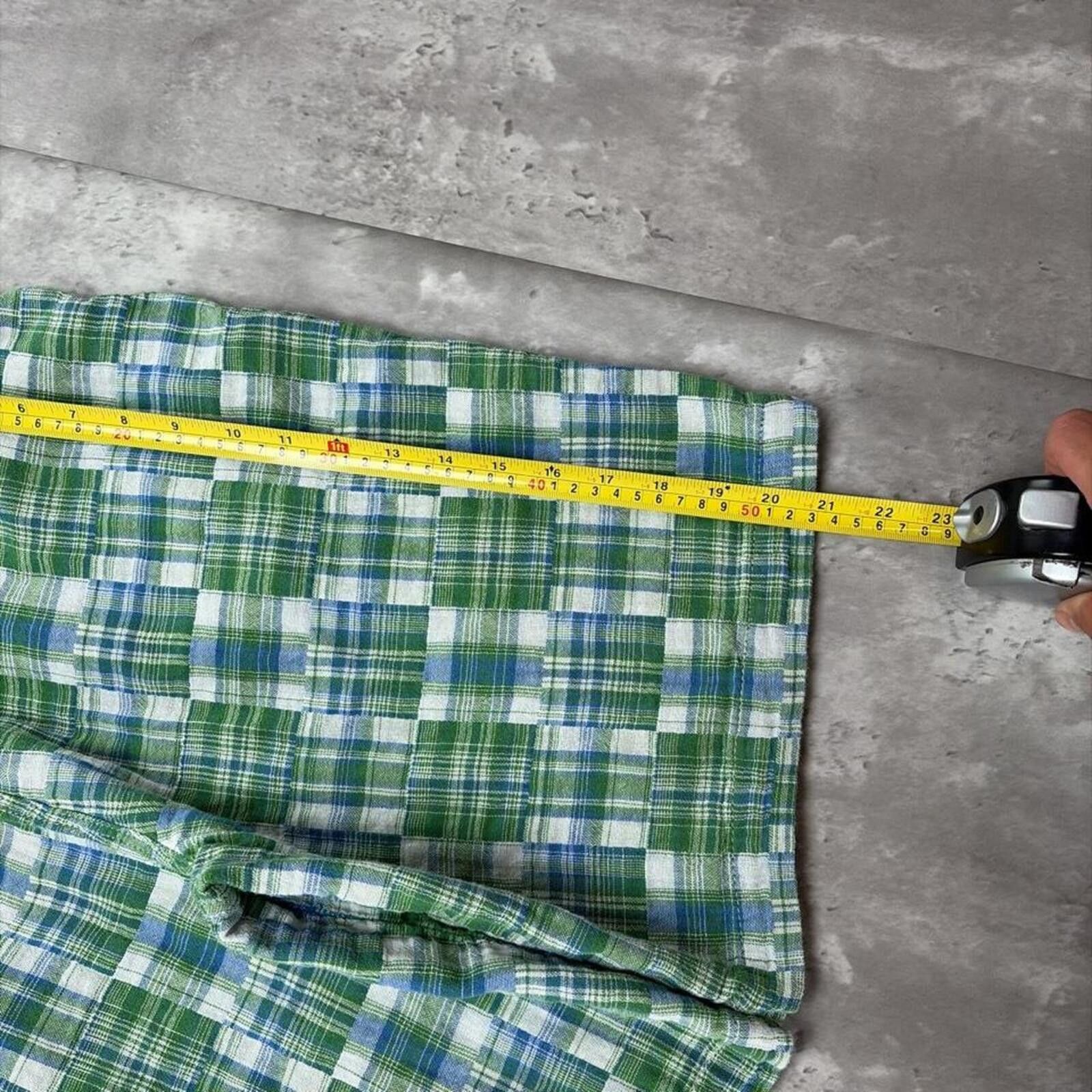 Other Y2K Green Plaid Alpine Design Grunge Baggy Skater Shorts Size US 34 / EU 50 - 6 Thumbnail
