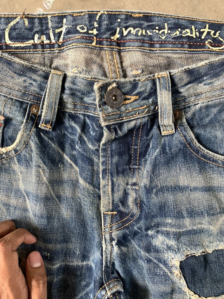 45rpm Vintage Selvedge Jeans Cult Of Individuality Stone wash Size US 31 - 7 Thumbnail