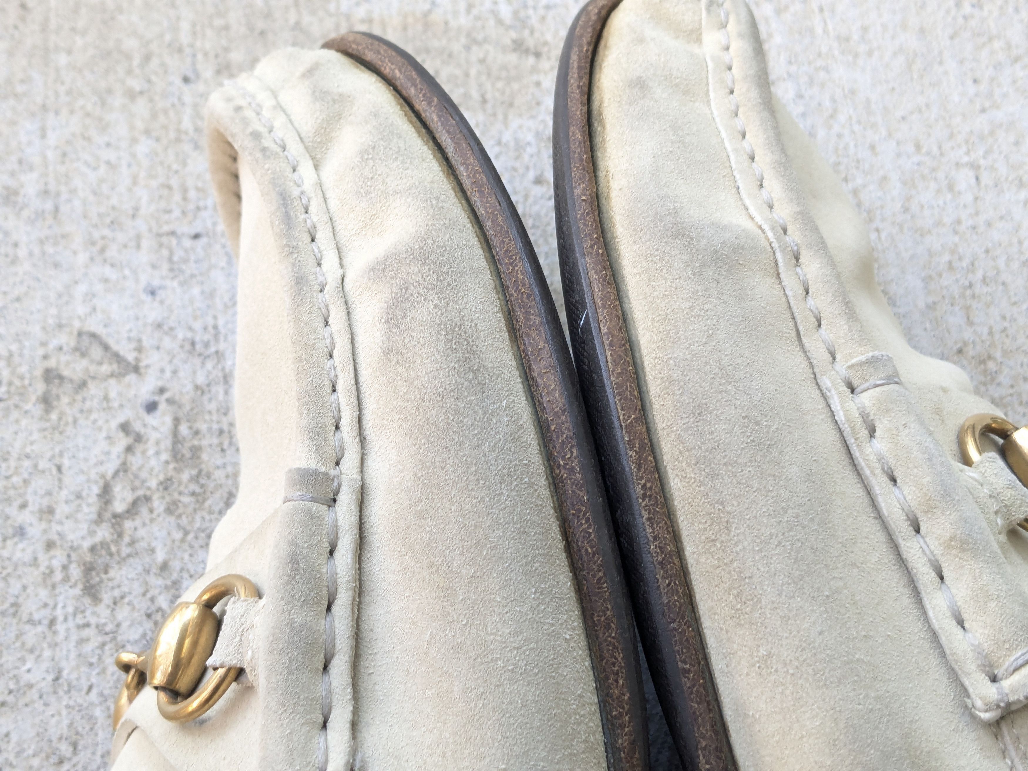 Gucci Gucci Horsebit Loafers Beige Suede 9 Italy Slip On Size US 9 / EU 42 - 4 Thumbnail