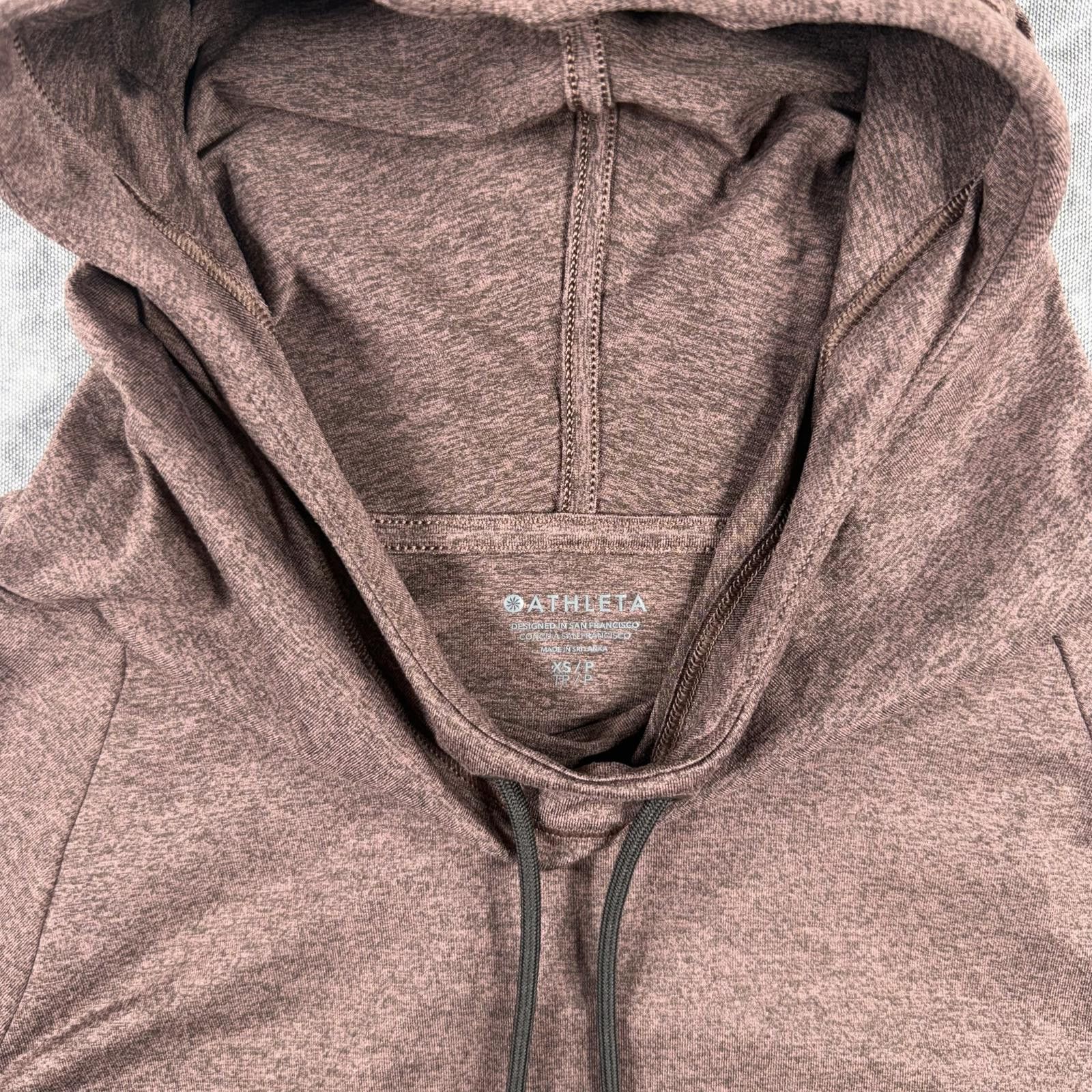 Other Athleta Sweater Women's XS Brown Pullover Hoodie Uptempo Size XS / US 0-2 / IT 36-38 - 3 Thumbnail