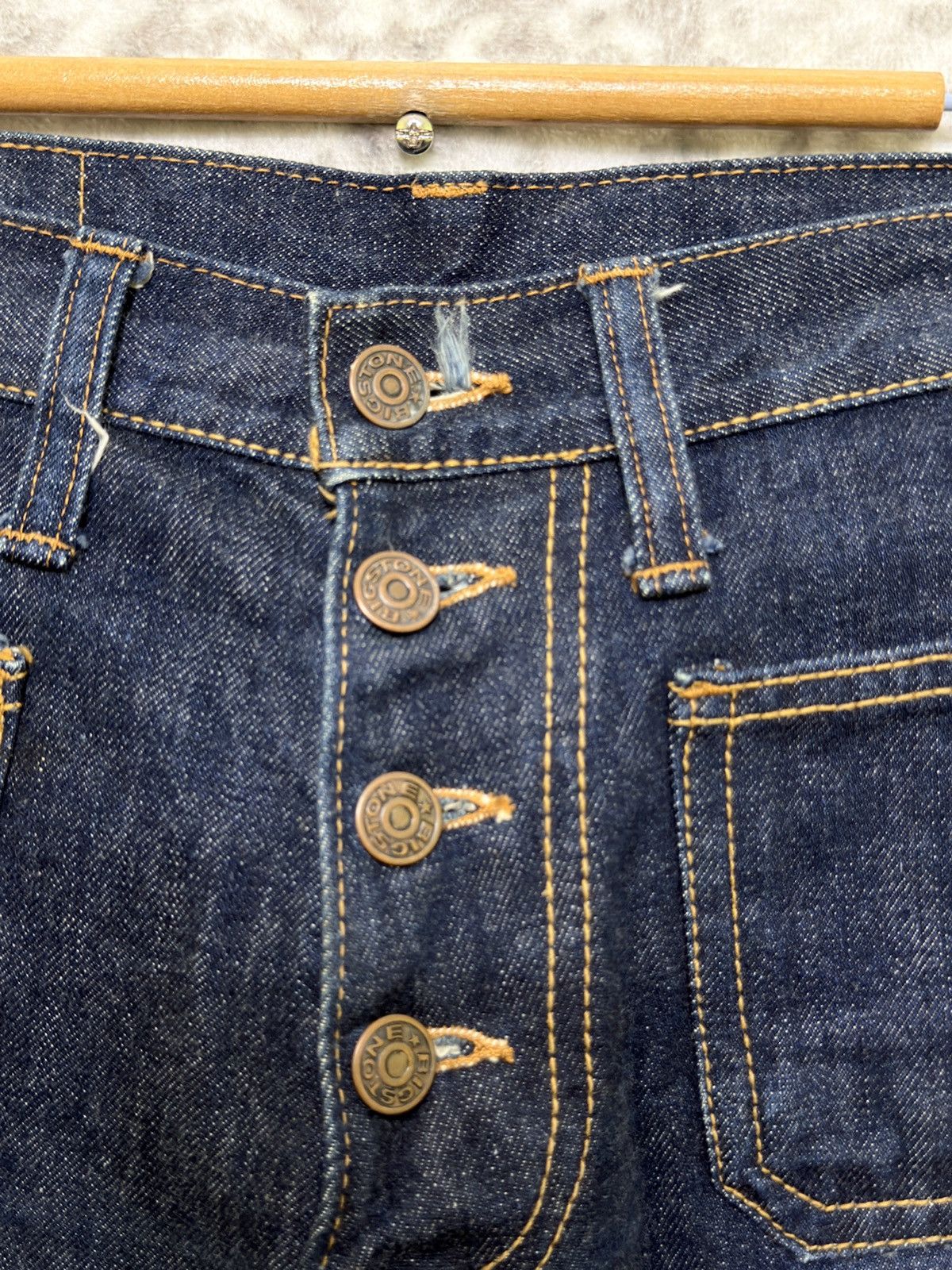 Vintage Vintage Big Stone LOT M508 Flared Bush Bell Bottom Denim Size US 27 - 8 Thumbnail