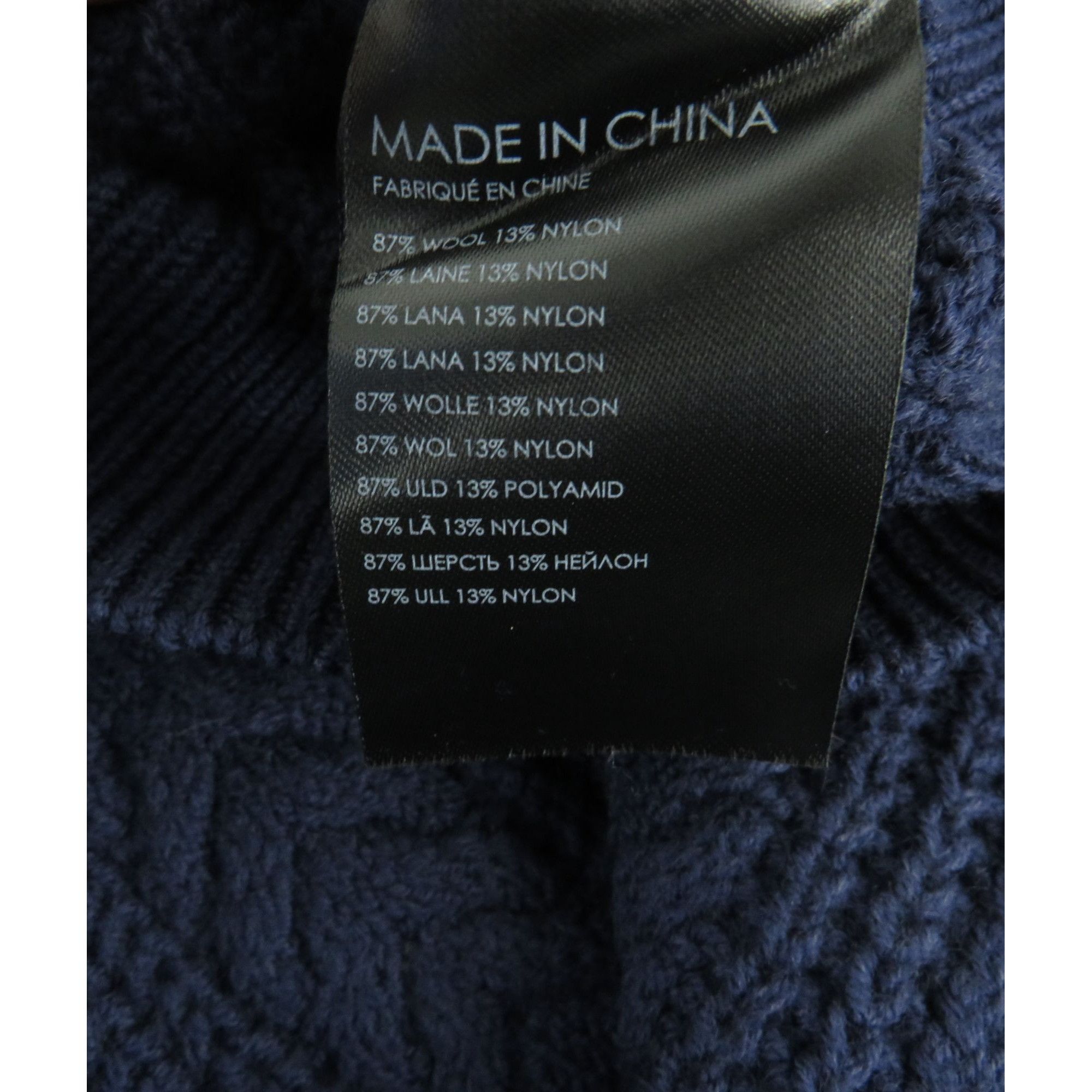 Club Monaco Club Monaco Women's Cropped Cable Knit Navy 1/4 Zip Sweater Size M / US 6-8 / IT 42-44 - 6 Thumbnail