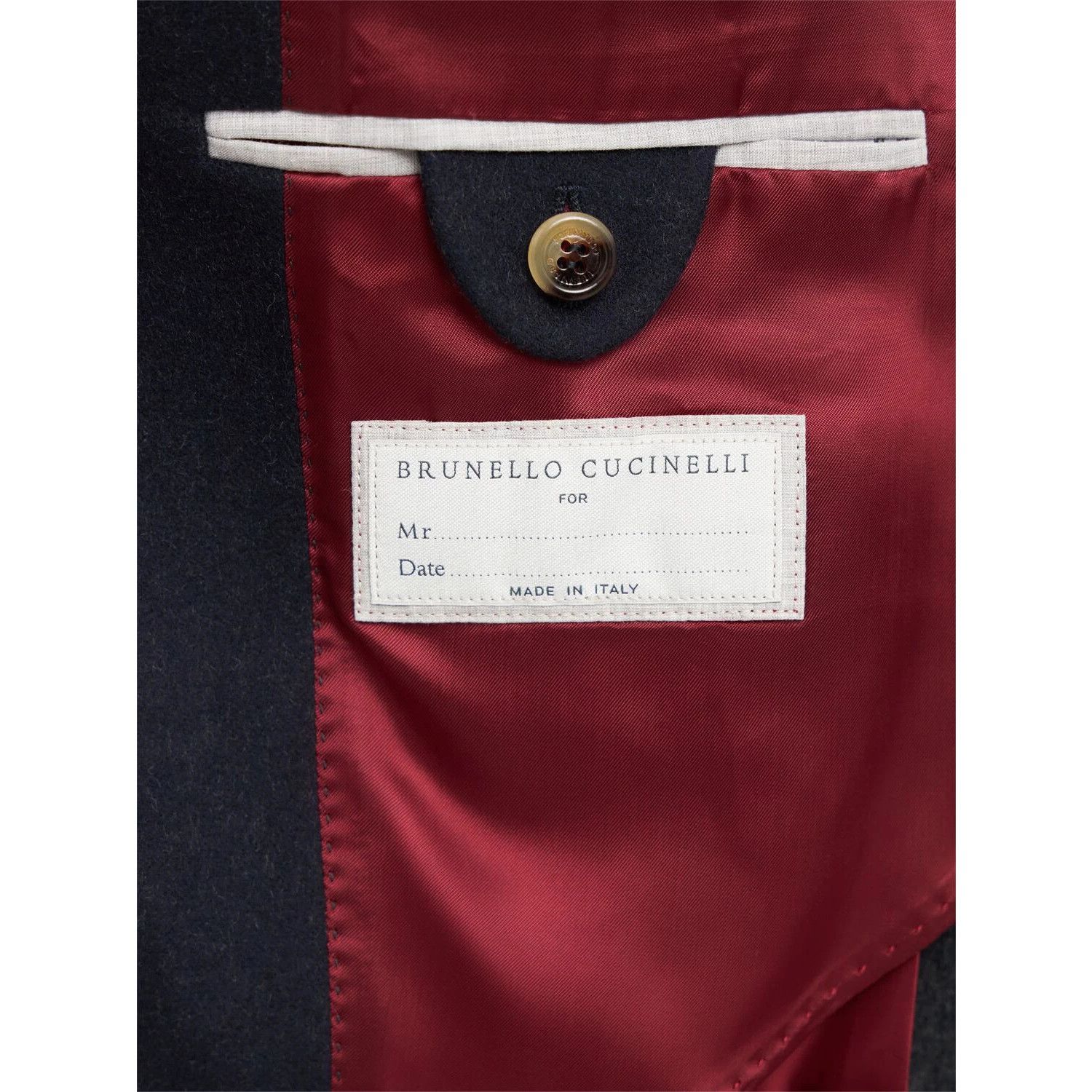Brunello Cucinelli BRUNELLO CUCINELLI Navy Wool Double Breasted Coat New & Auth Size US XXL / EU 58 / 5 - 3 Thumbnail