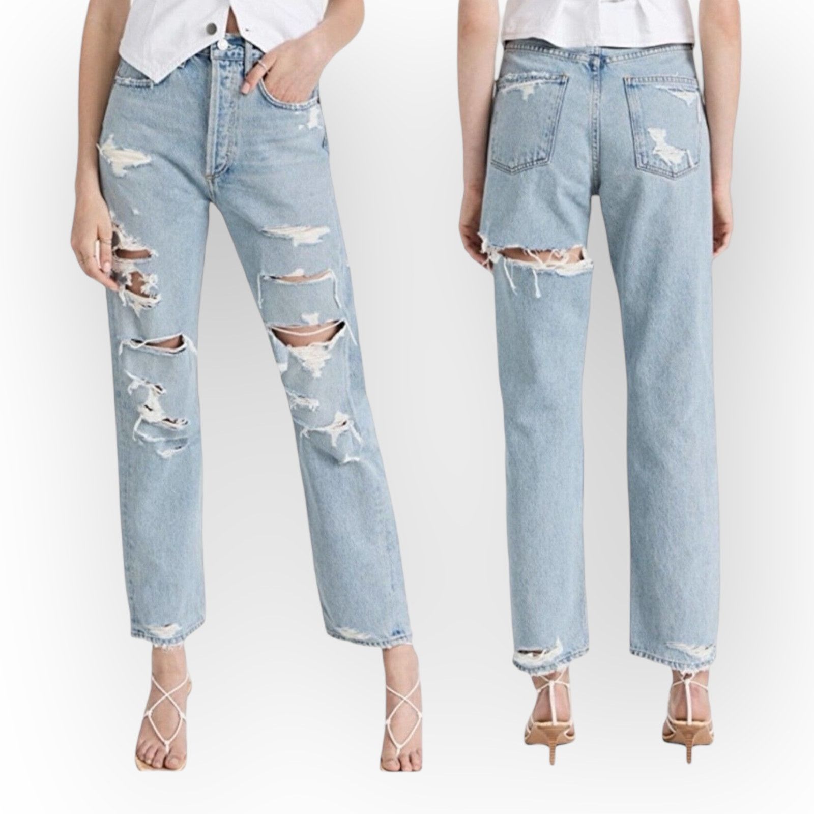 NWOT AGOLDE 90's Mid Rise Loose Jeans in Unhinged