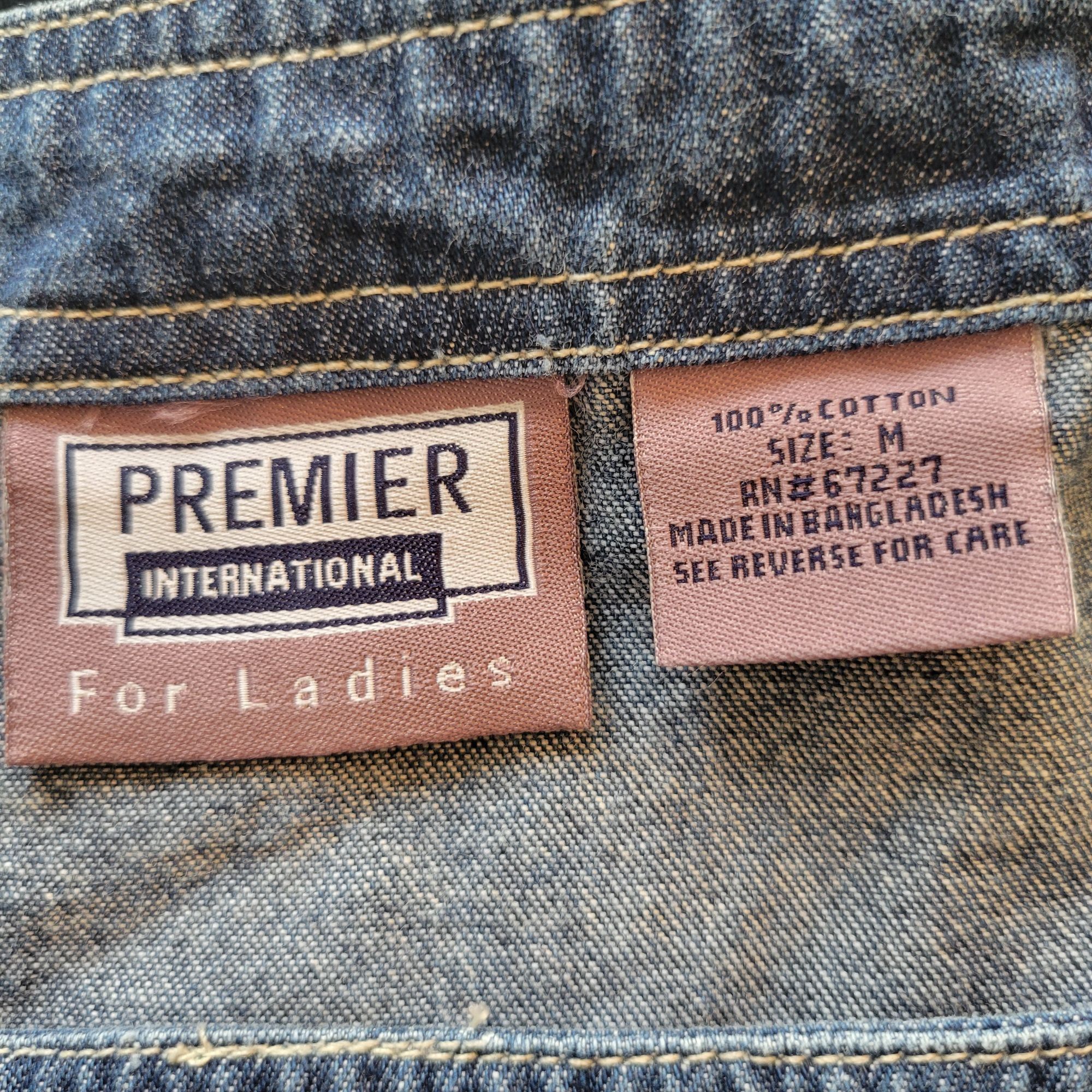 Vintage Premier International M Blue Jean Denim Jumper Overall Dress Size M / US 6-8 / IT 42-44 - 5 Thumbnail