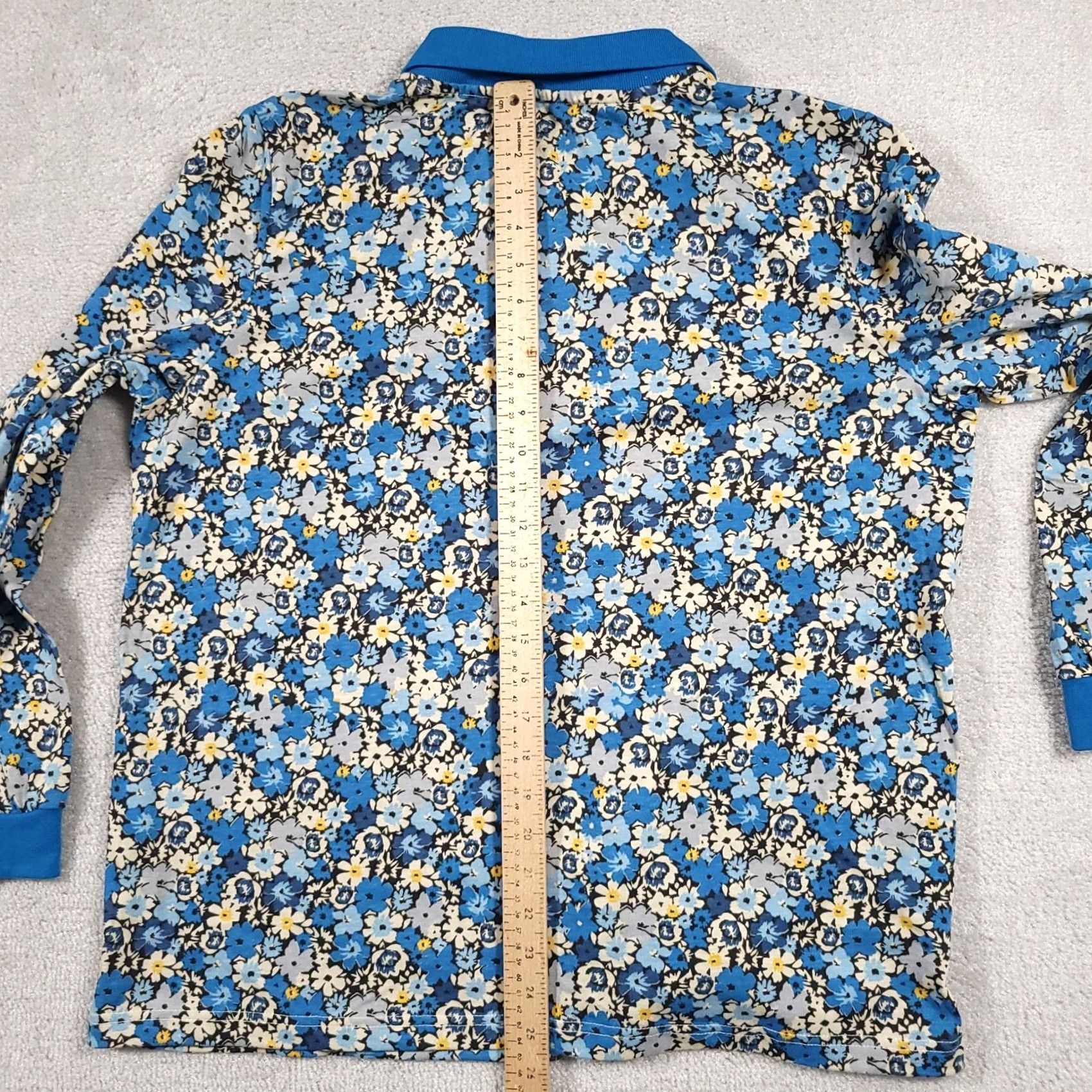 Vintage American Sweetheart Shirt Women's Large Blue Floral Long Sleeve Collared Button-Up Shirt Size L / US 10 / IT 46 - 7 Thumbnail