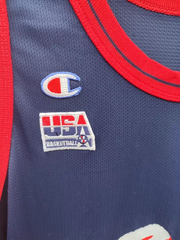 NBA Vintage Champion Hakeem Olajuwon Jersey Team USA NEW Nba Size US S / EU 44-46 / 1 - 5 Thumbnail