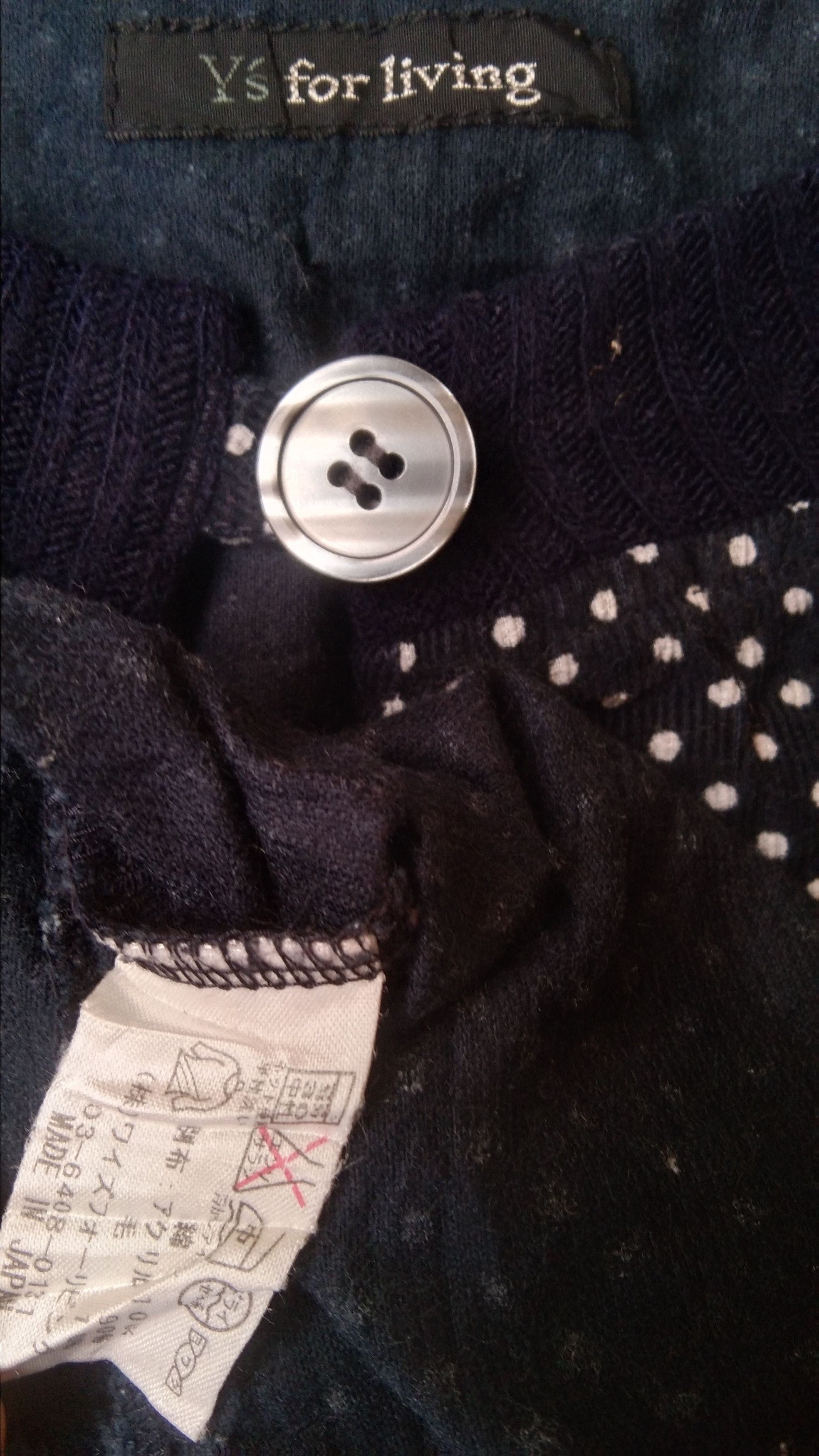 Yohji Yamamoto Y's for living polka navy tunic dress Size L / US 10 / IT 46 - 5 Thumbnail