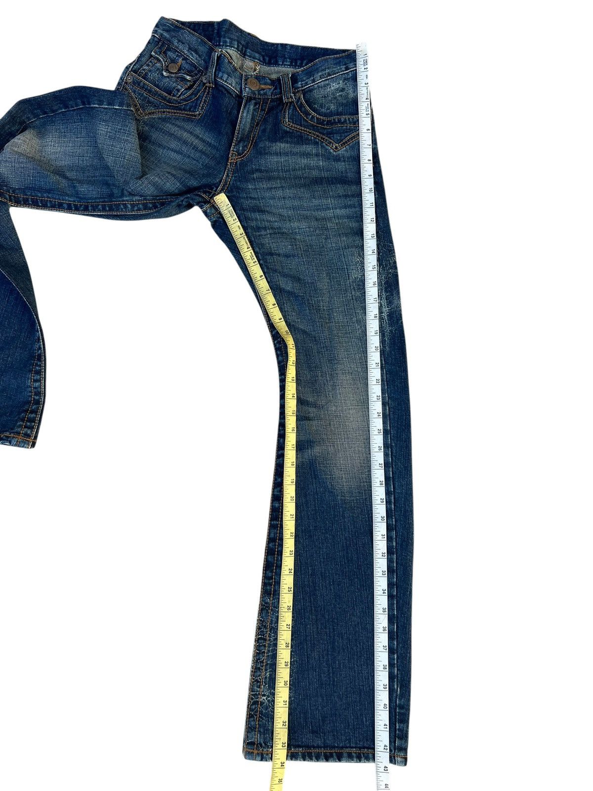 If Six Was Nine Mud Wash Rattle Trap Spider Wed Denim Bootcut Jeans Size US 31 - 6 Thumbnail