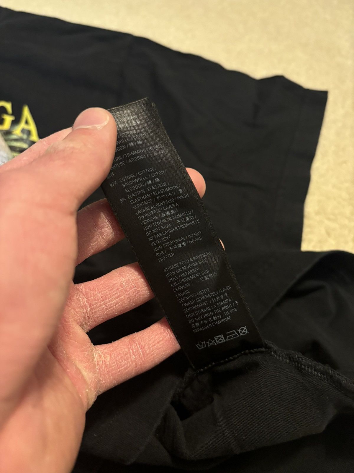 Balenciaga Balenciaga Year of the Tiger Distressed Graphic Tee Black Size US S / EU 44-46 / 1 - 7 Thumbnail