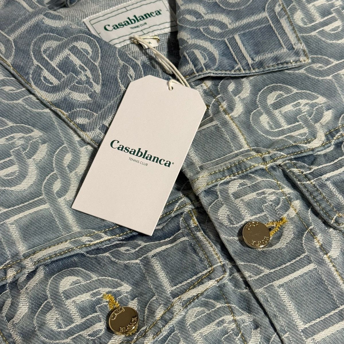 Casablanca Casablanca Bleached Denim Jacket Monogram Size US M / EU 48-50 / 2 - 10 Thumbnail