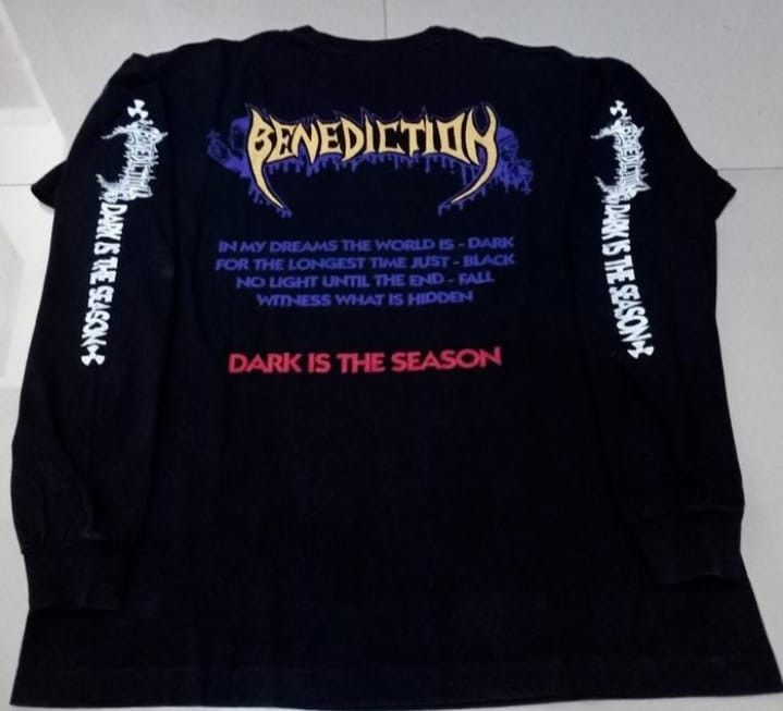 Band Tees Vintage 90s Benediction Dark Is The Season Long Sleeve Size US XL / EU 56 / 4 - 3 Thumbnail