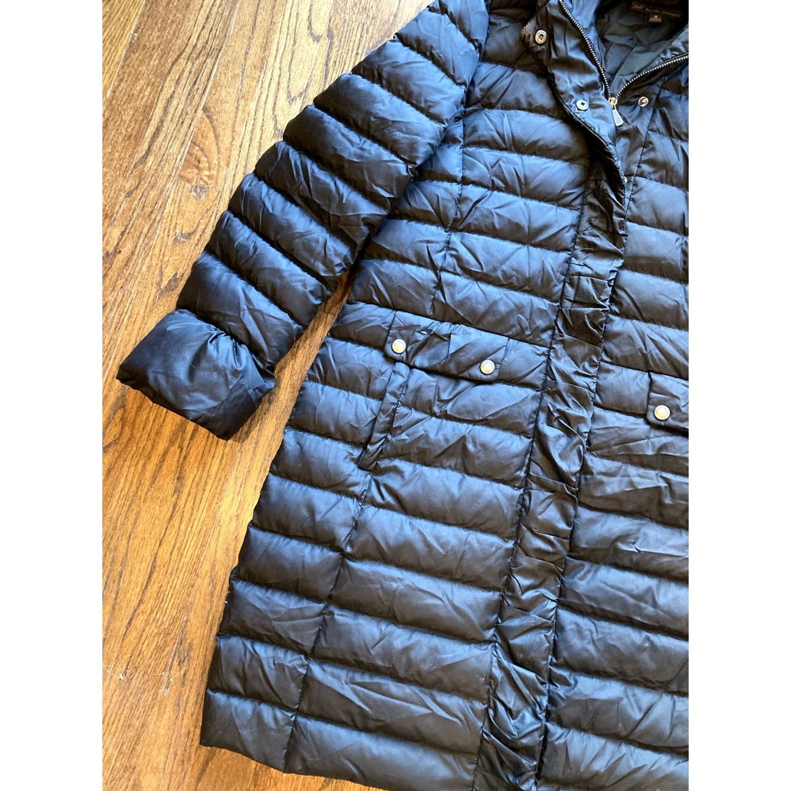 Brooks Brothers Brooks Brothers Parka Jacket Hooded Duck Down Black Womens Size 12 Puffer Size XL / US 12-14 / IT 48-50 - 2 Thumbnail