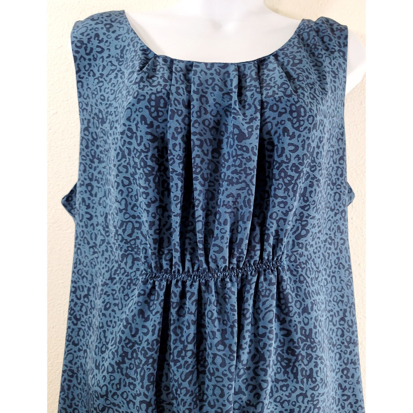 Other Vintage Blue Gold Animal Print A Line Dress XL Lightweight Size XL / US 12-14 / IT 48-50 - 5 Thumbnail