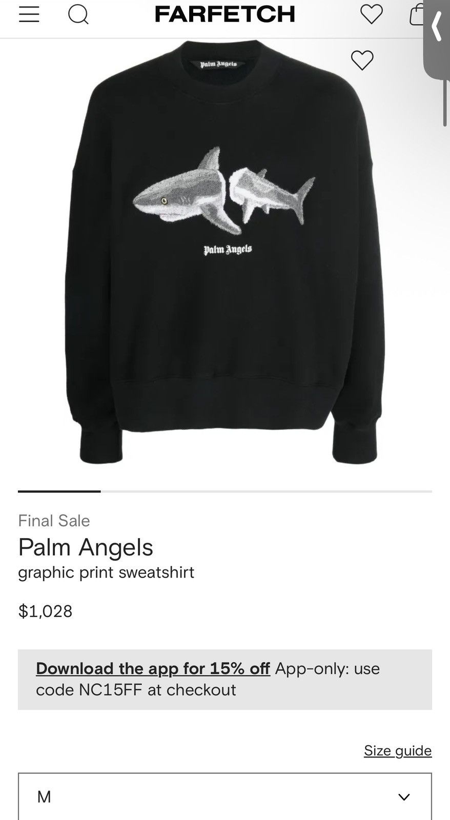 Palm Angels Palm Angels graphic print sweatshirt Size US M / EU 48-50 / 2 - 5 Thumbnail
