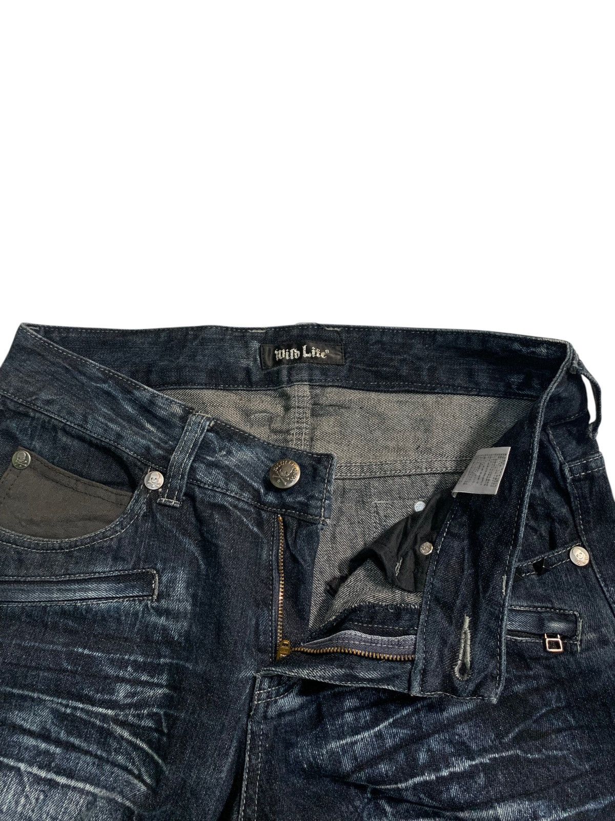Tornado Mart RUSTY SKULL BONES WILD LIFE STUDDED CLAWMARK PUNK DENIM☠️ Size US 32 / EU 48 - 15 Thumbnail