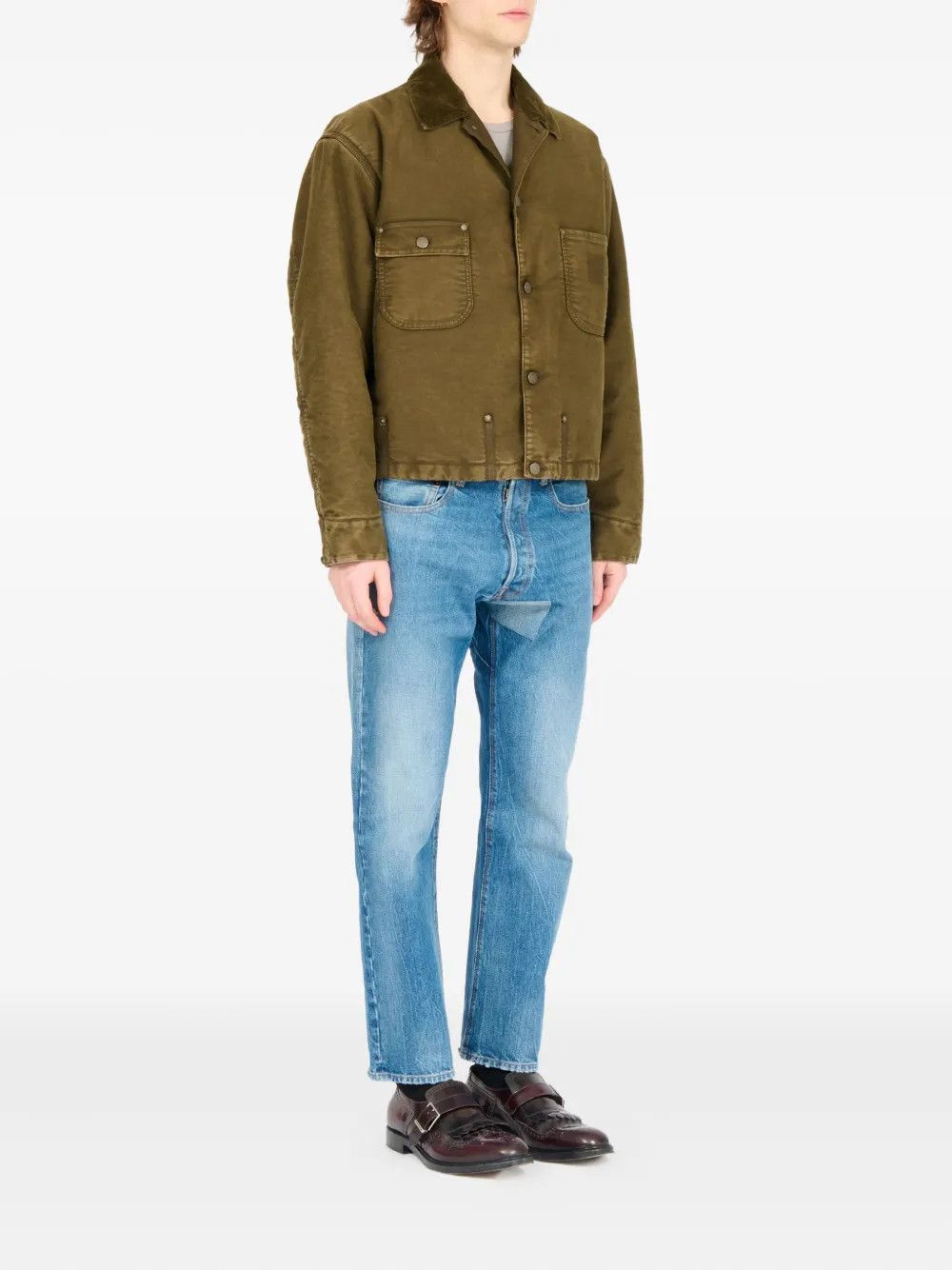 Maison Margiela o1w1db10526 Cotton Jacket in Khaki Size US XL / EU 56 / 4 - 4 Thumbnail
