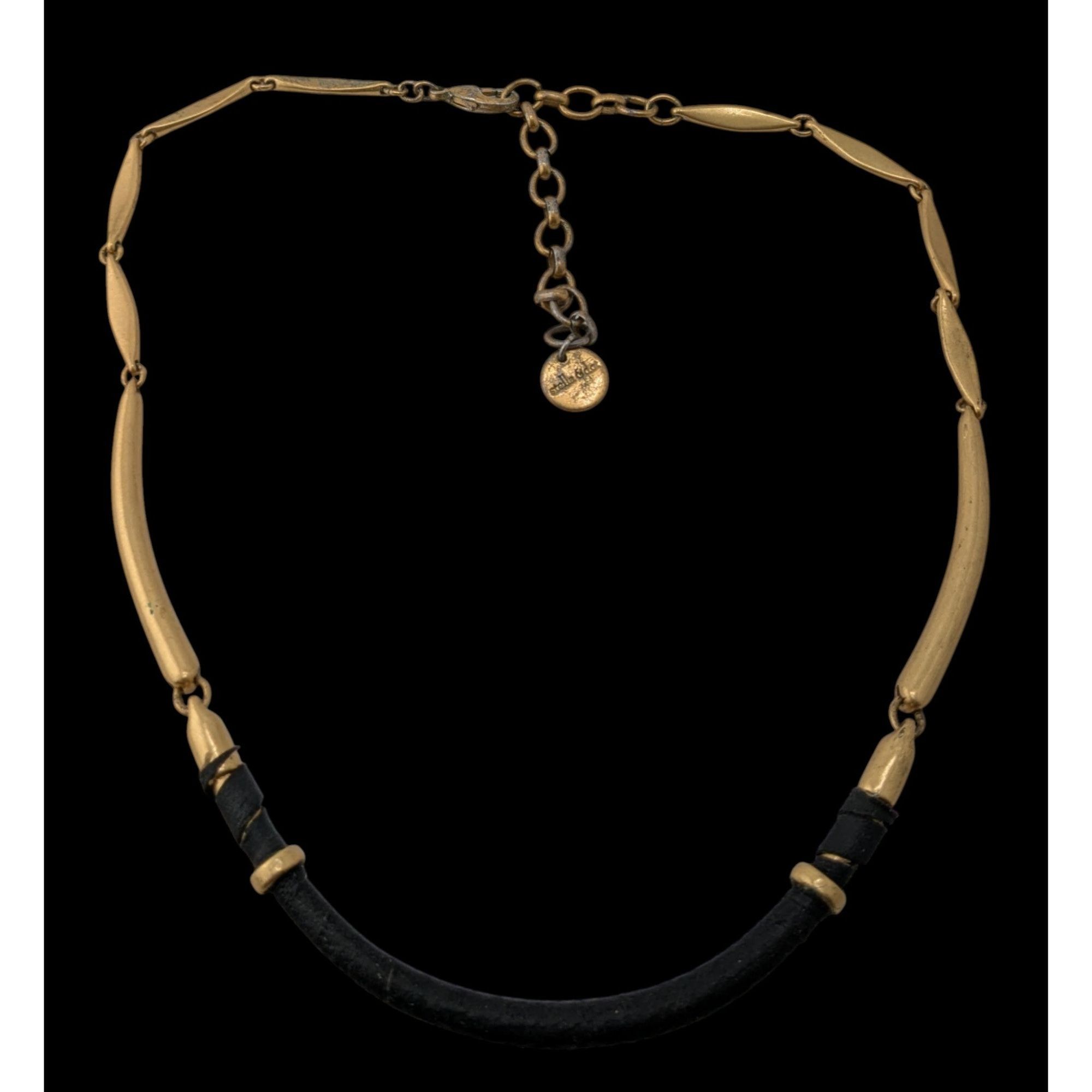 Other Stella & Dot Marcell Choker Collar Black And Gold Tone Neckl Size ONE SIZE - 3 Thumbnail
