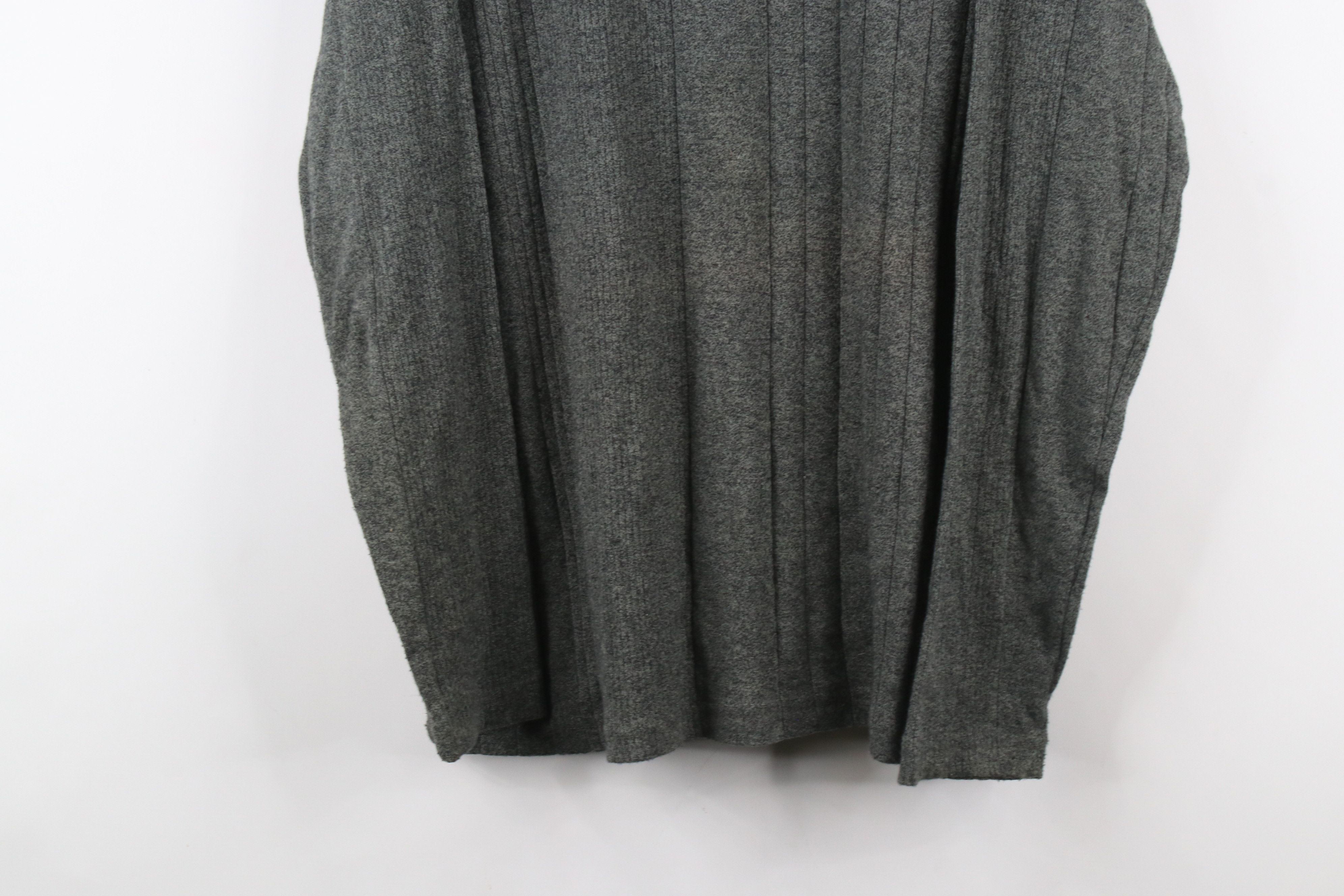 Vintage Vintage 90s Streetwear Blank Ribbed Knit Mock Neck T-Shirt Size US M / EU 48-50 / 2 - 3 Thumbnail