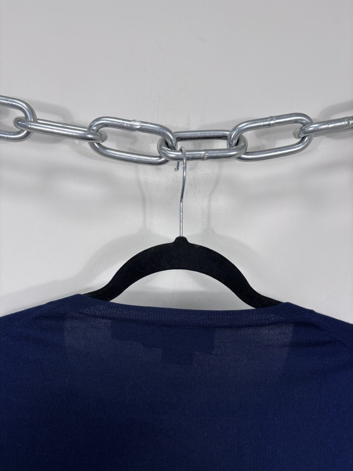 Polo Ralph Lauren Vintage Polo Ralph Lauren Blue Pima Cotton V-Neck Sweater Size US XXL / EU 58 / 5 - 12 Thumbnail