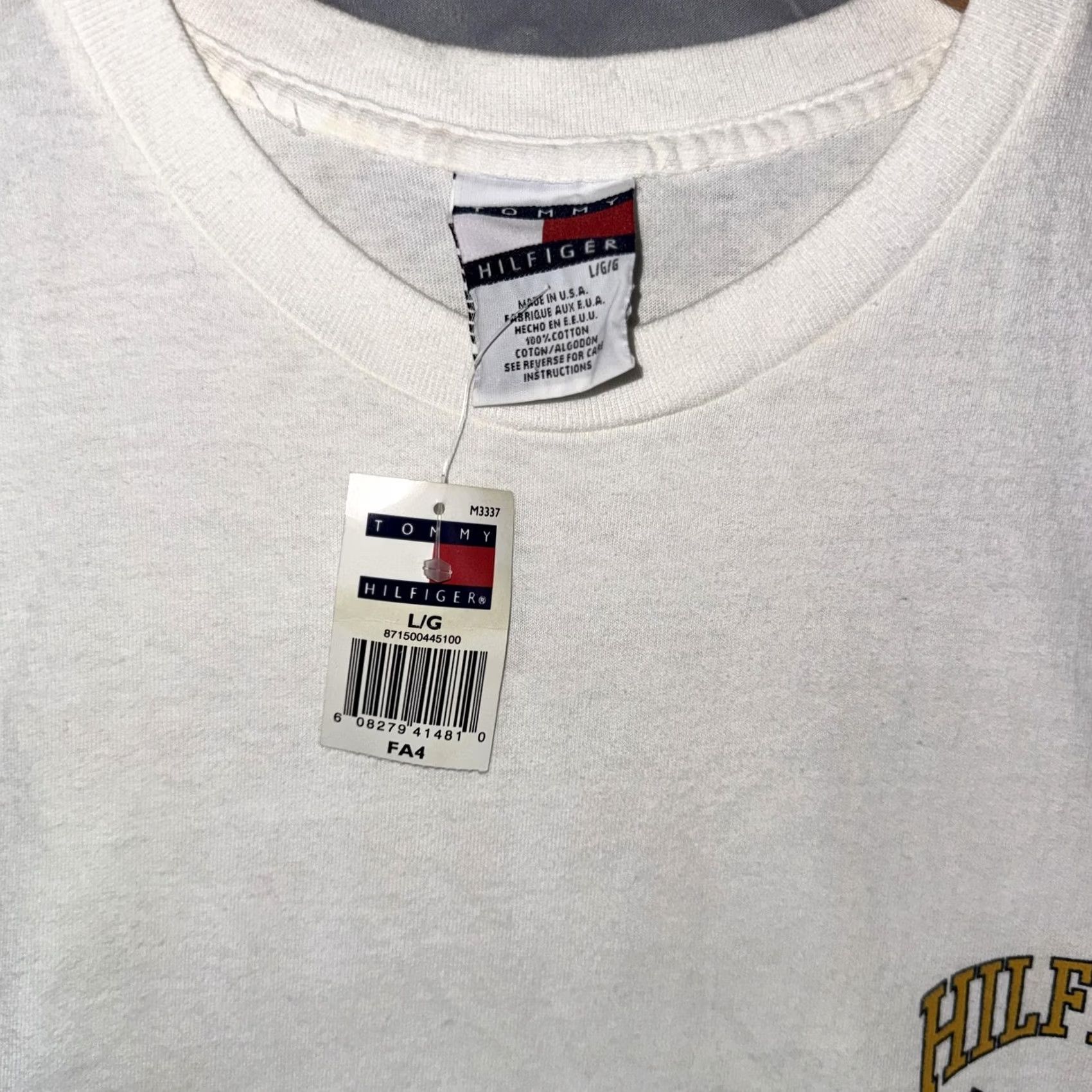 Tommy Hilfiger VINTAGE Tommy Hilfiger Shirt Mens L White Rowing Oars Graphic Tee USA 90s Mens Size US L / EU 52-54 / 3 - 4 Thumbnail