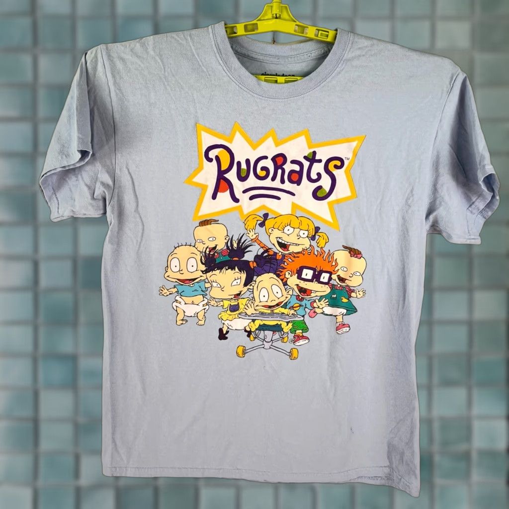 Nickelodeon RUGRATS T Shirt Mens Blue Size L Nickelodeon Logo Tee Adult Large Blue Graphic 90s Theme Mens Size US L / EU 52-54 / 3 - 1 Thumbnail