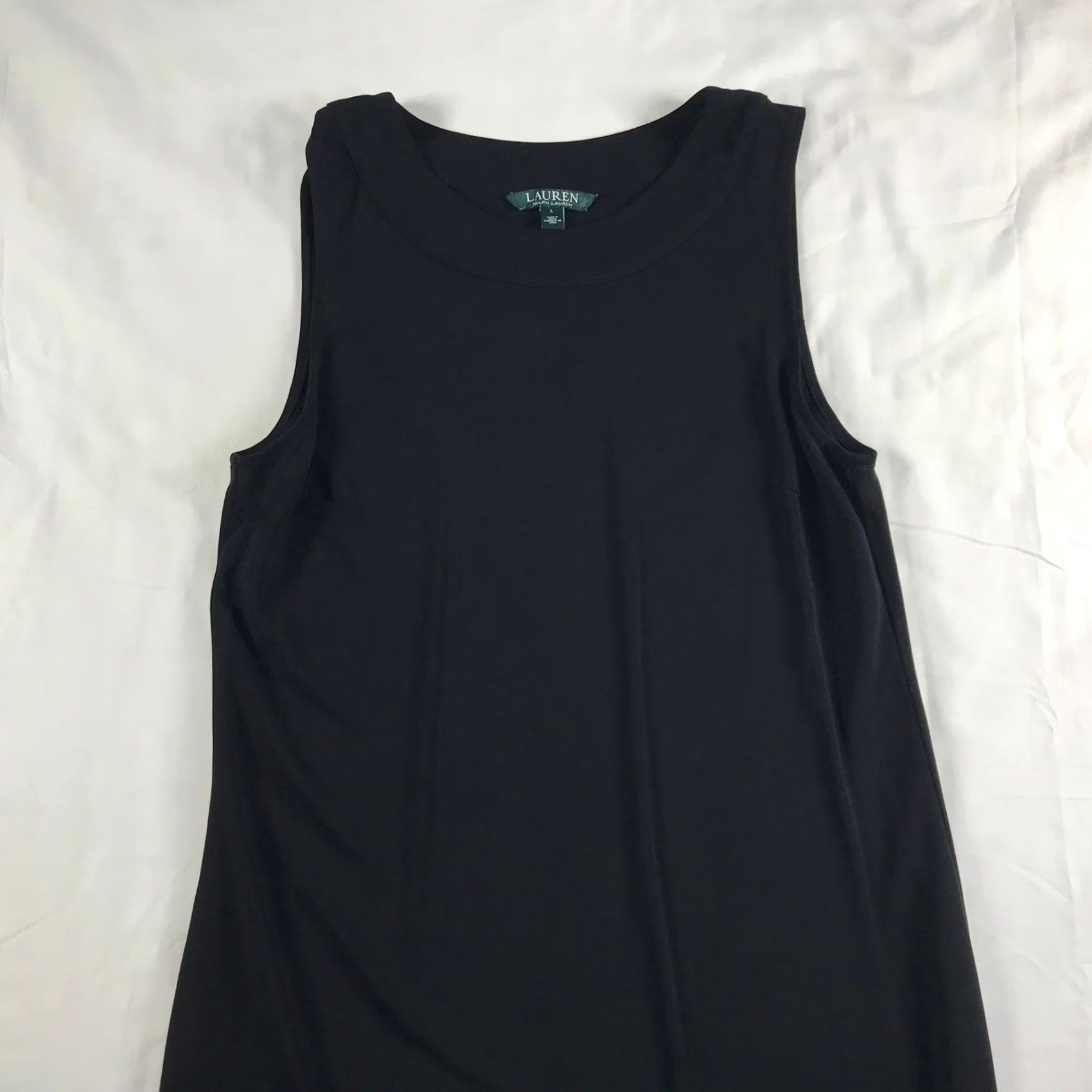 Ralph Lauren Lauren Ralph Lauren Black Sleeveless Shift Dress Crew Neck Size L Viscose Blend Size L / US 10 / IT 46 - 6 Thumbnail