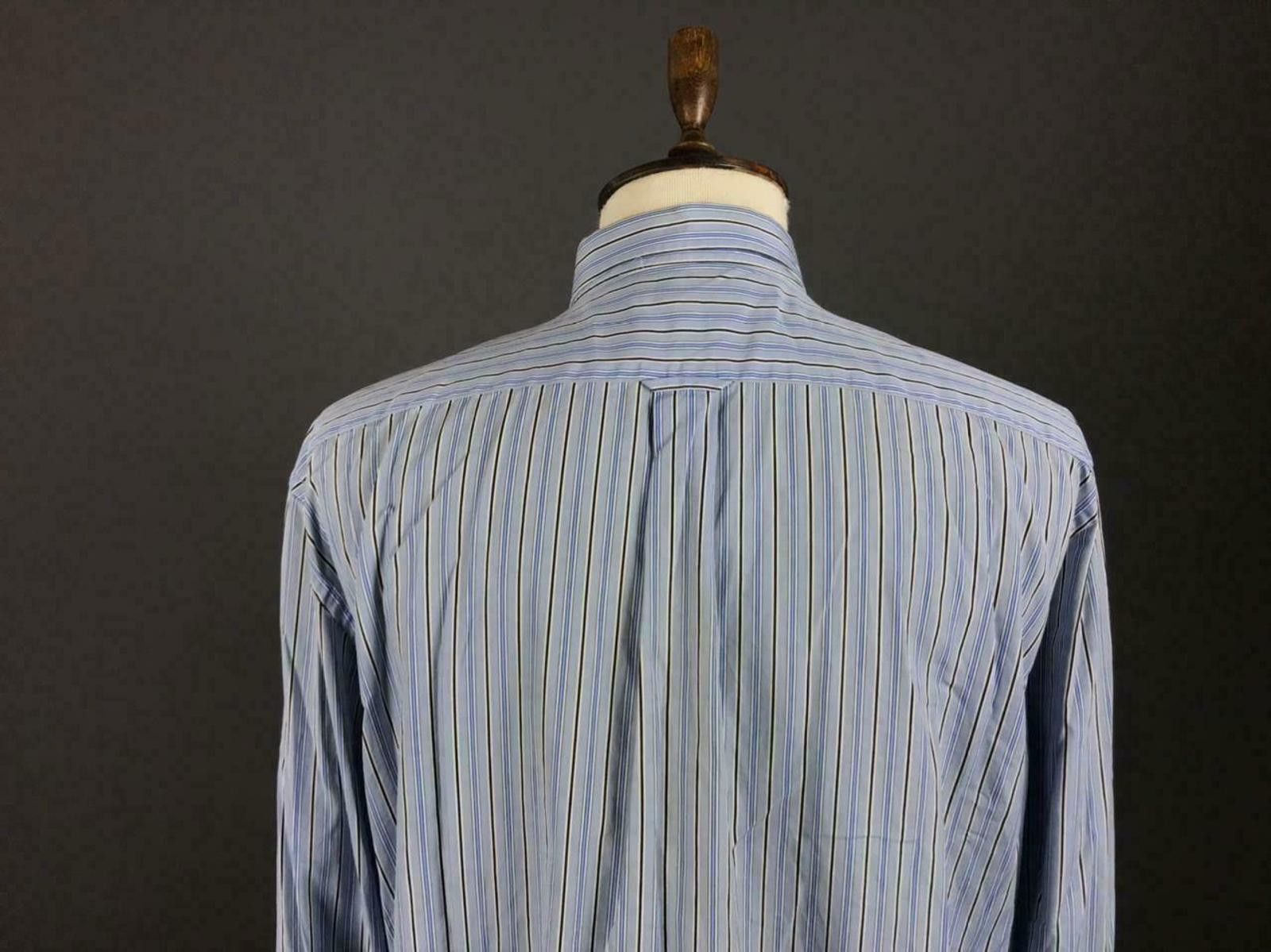 Gant Men Gant Mercer Poplin Blue Striped Oxford Shirt Size XL Size US XL / EU 56 / 4 - 7 Thumbnail