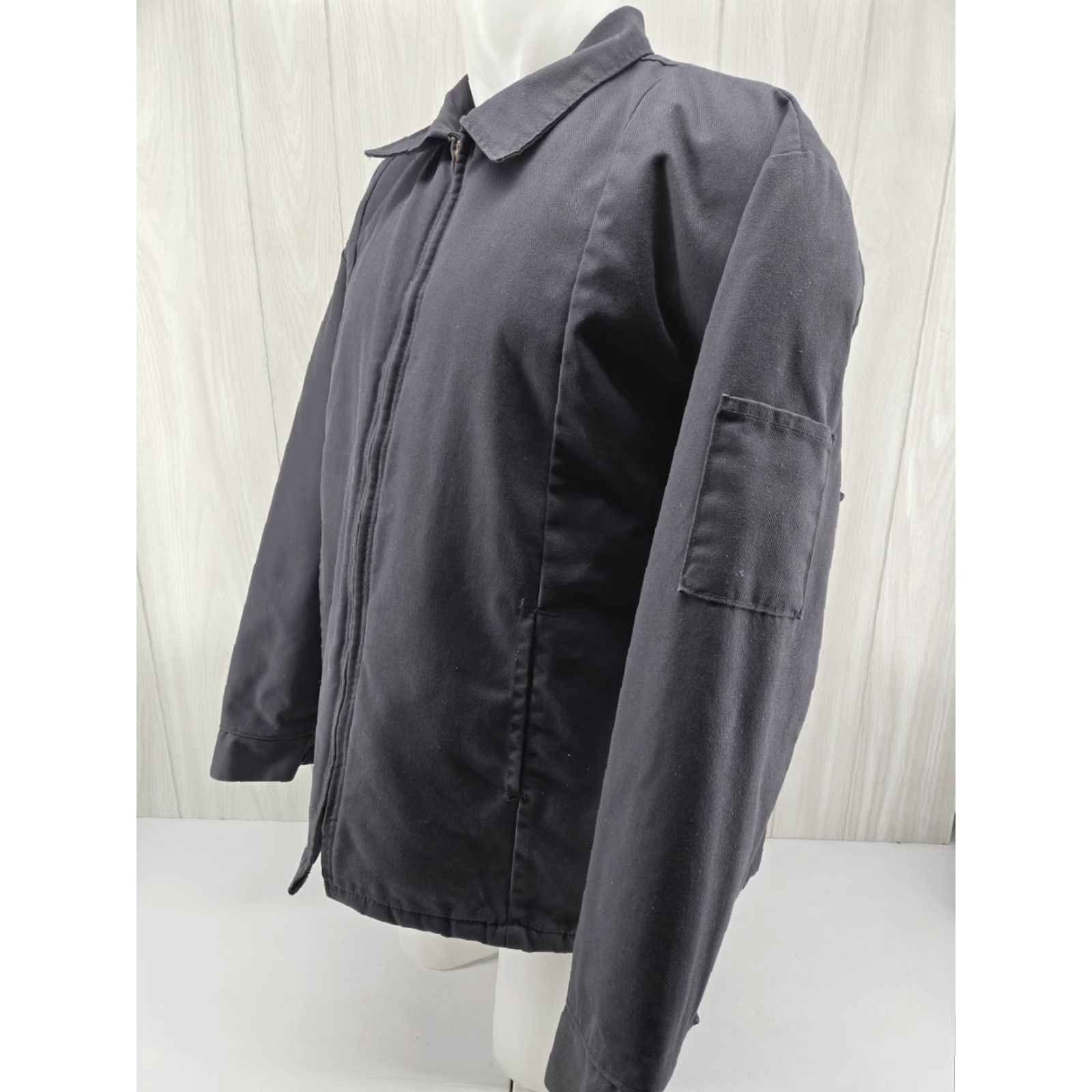 Red Kap Red Kap Jacket Mechanic Style XL Gray Distressed USA Coat, Workwear, Canvas, Zip, Regular Fit, Men's Jacket Size US XL / EU 56 / 4 - 3 Thumbnail