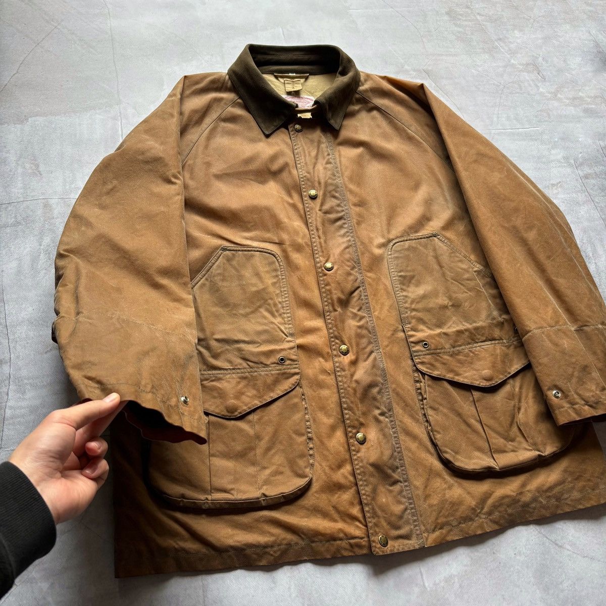 Filson vintage Filson Waxed Jacket USA Cover Cloth Field Tan worker Size US XL / EU 56 / 4 - 2 Thumbnail