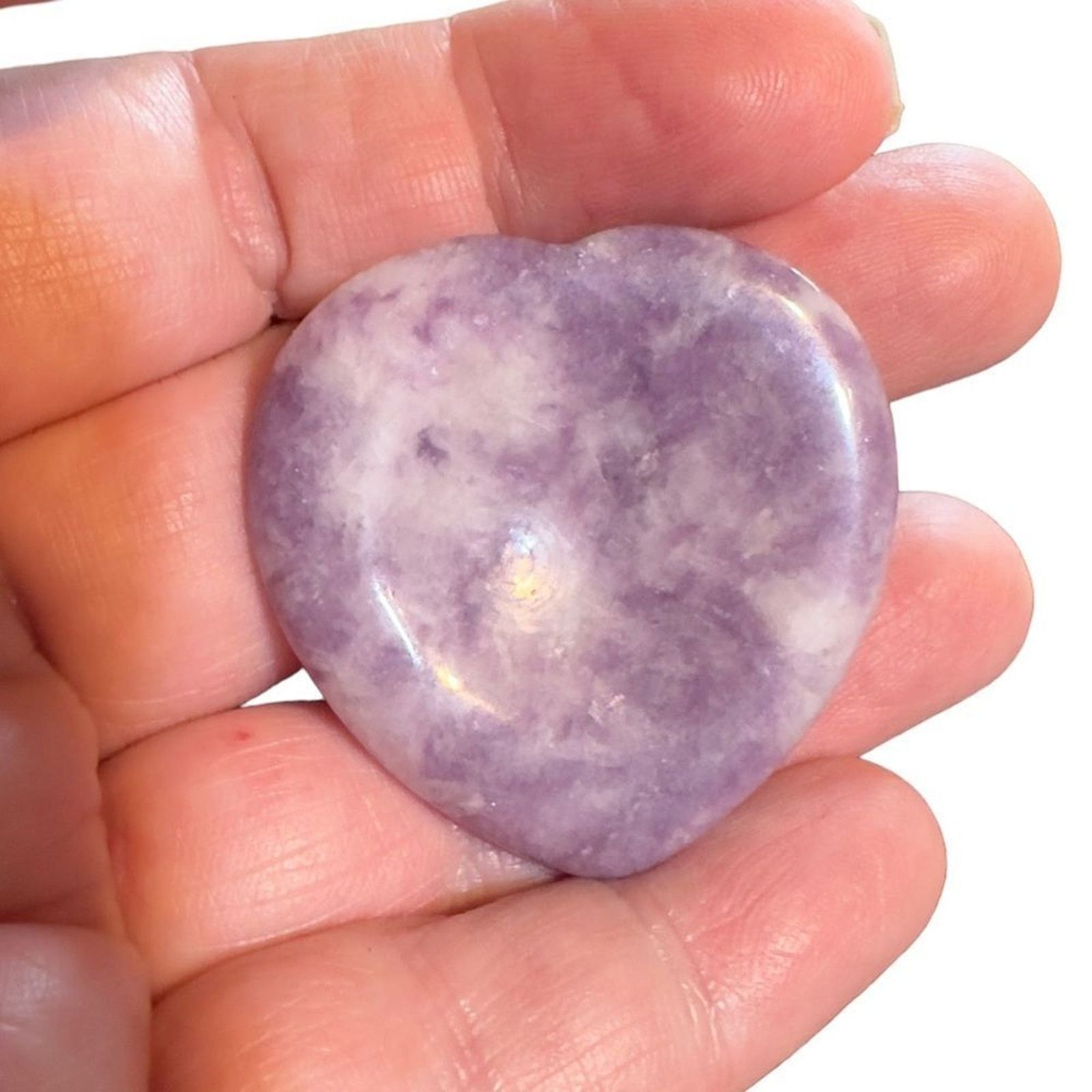The Unbranded Brand 1pc Hand Carved Natural Gemstone Mini Heart Pocket Stone Size ONE SIZE - 13 Thumbnail