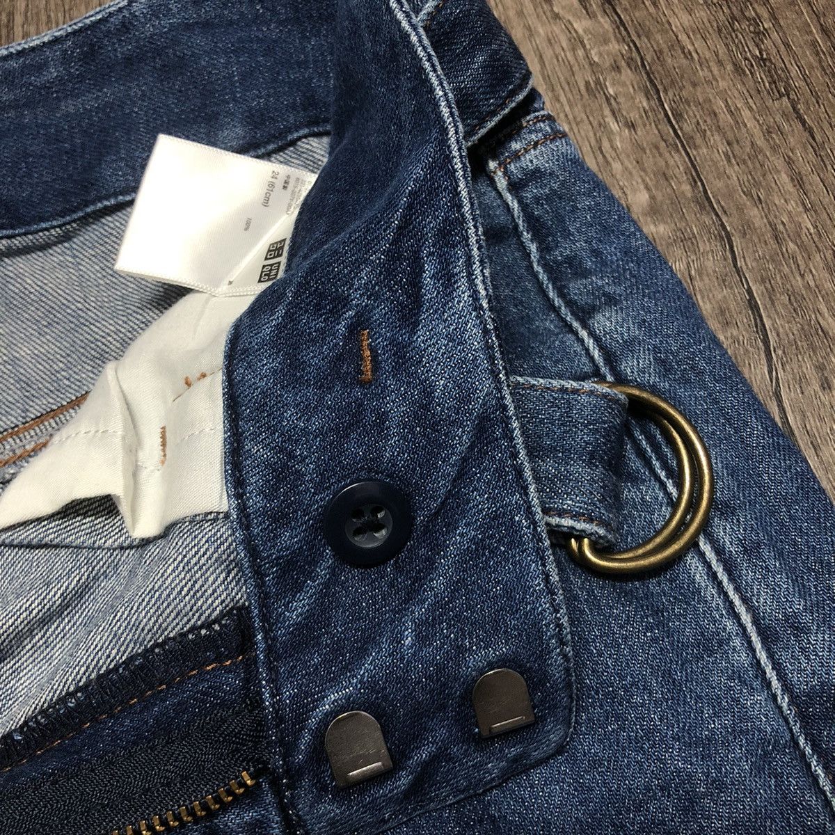Japanese Brand × Uniqlo × Vintage Uniqlo Jeans Fit Relaxed Style Tapered With Belt (unisex) Size 28" / US 6 / IT 42 - 16 Thumbnail