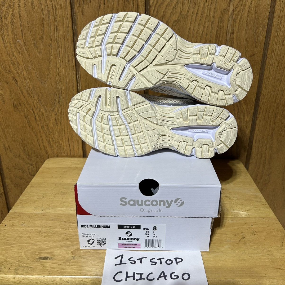 Saucony Saucony Ride Millennium Cream Silver Trainer S608122 8 NEW Size US 8 / IT 38 - 7 Thumbnail