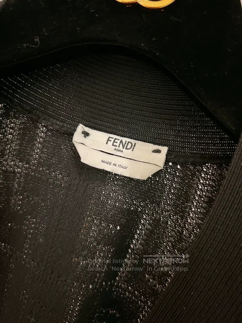 Other Fendi Black FF Monogram Knit Cardigan with Cut-Out Logo Le Size XXS / US 00 / IT 34 - 8 Thumbnail
