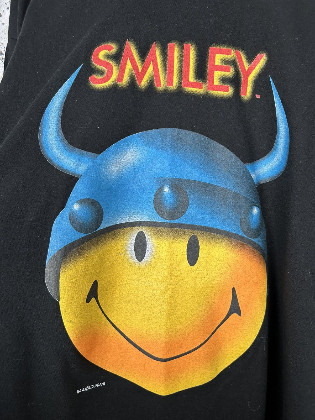 Vintage Vintage Smiley Loufrani 90s Graphic Tee Big Logo Skate Baggy Size US L / EU 52-54 / 3 - 3 Thumbnail