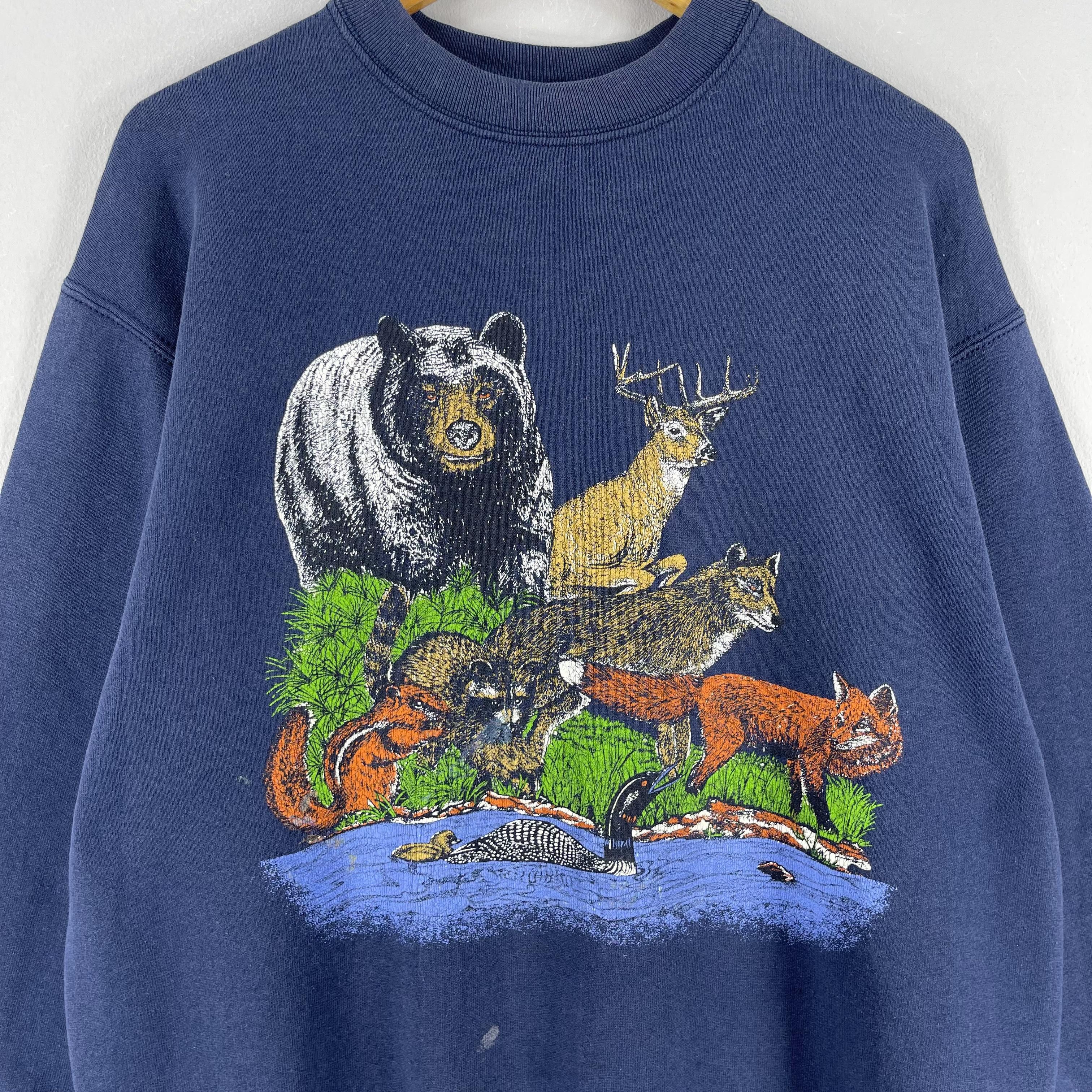 Habitat Vintage 90's National Park Forest Animal Wildlife Sweatshirt Size US L / EU 52-54 / 3 - 2 Thumbnail