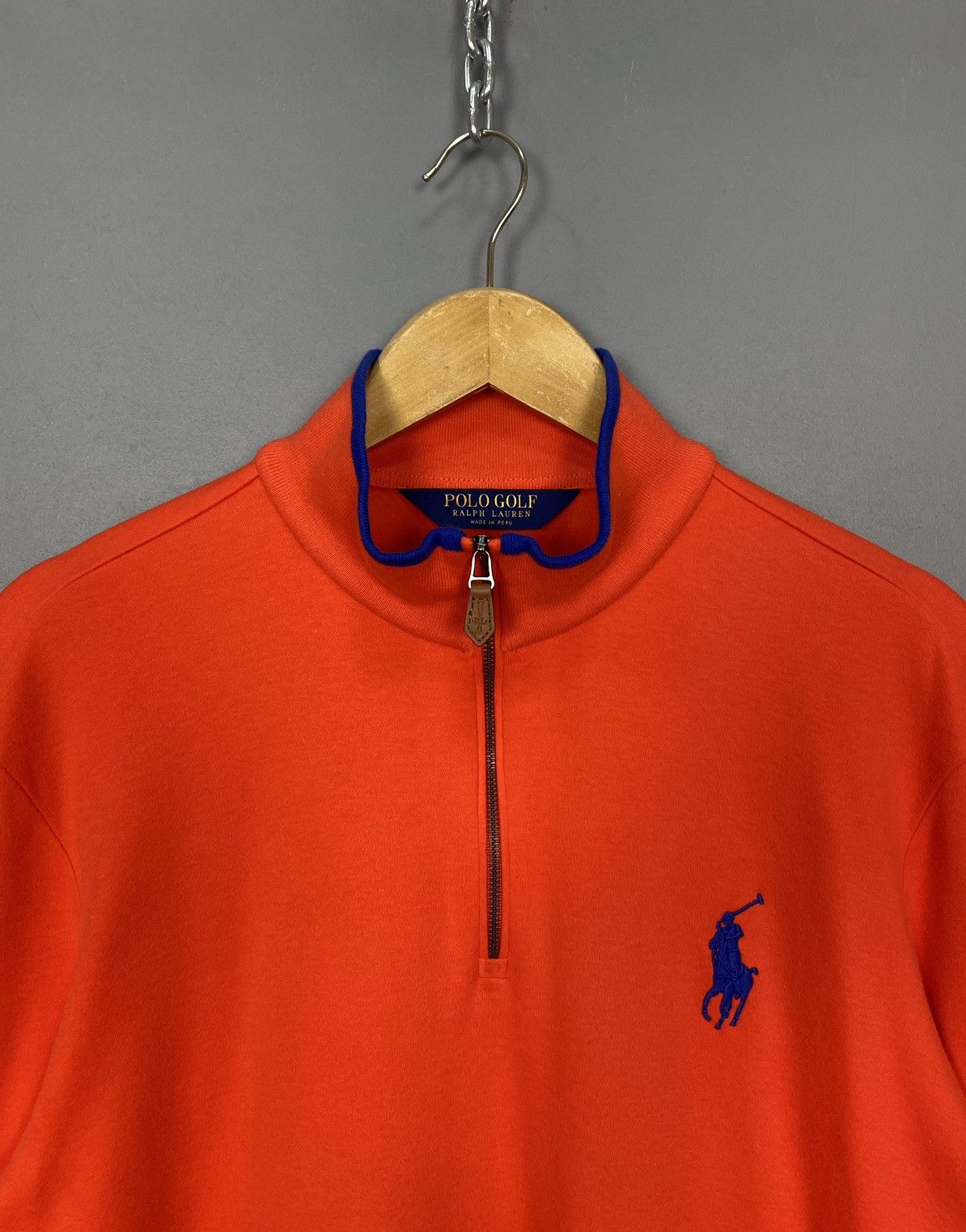 Polo Ralph Lauren Polo Ralph Lauren High Neck Jumper Sweater Zip Size L Orange Size US L / EU 52-54 / 3 - 2 Thumbnail