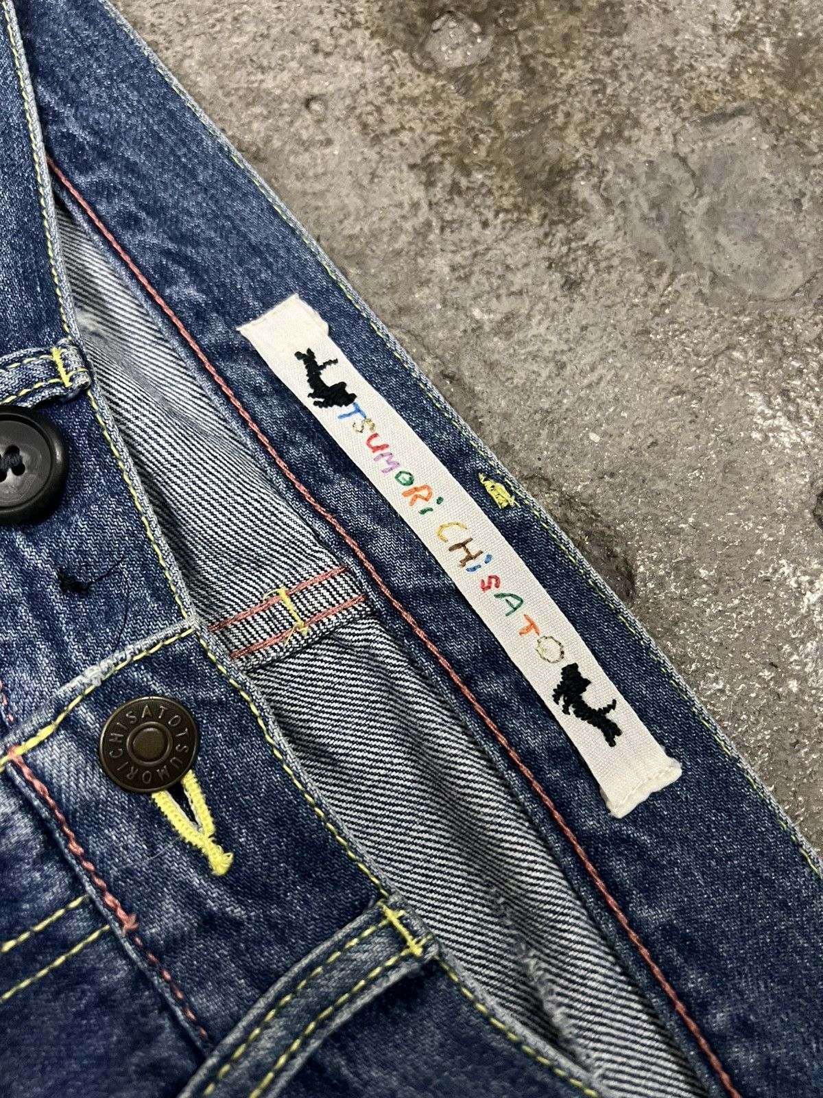 Japanese Brand TSUMORI CHISATO BY ISSEY MIYAKE DISTRESSED JEAN Size US 31 - 14 Thumbnail