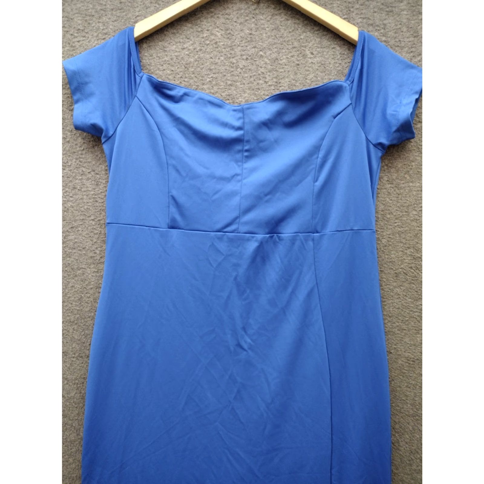 Vintage Royal Blue Off the Shoulder Bridesmaids Women's Dress 2XL Size 2X Plus Blue Off the shoulder Bridesmaids Dress Womens Royal Blue 2XL Mens? Size XXL / US 16-18 / IT 52-54 - 6 Thumbnail