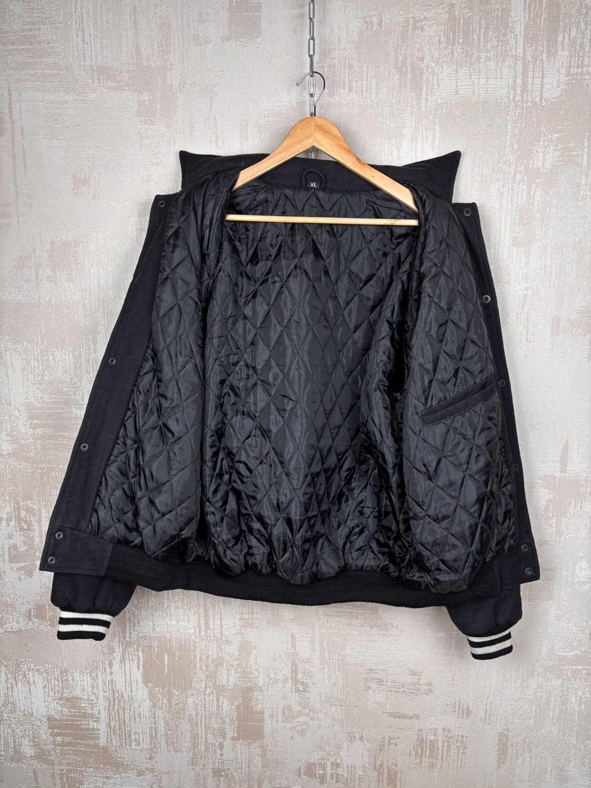 Vintage Vintage Black Panther College Bomber Jacket Wool Blend Size US XL / EU 56 / 4 - 19 Thumbnail