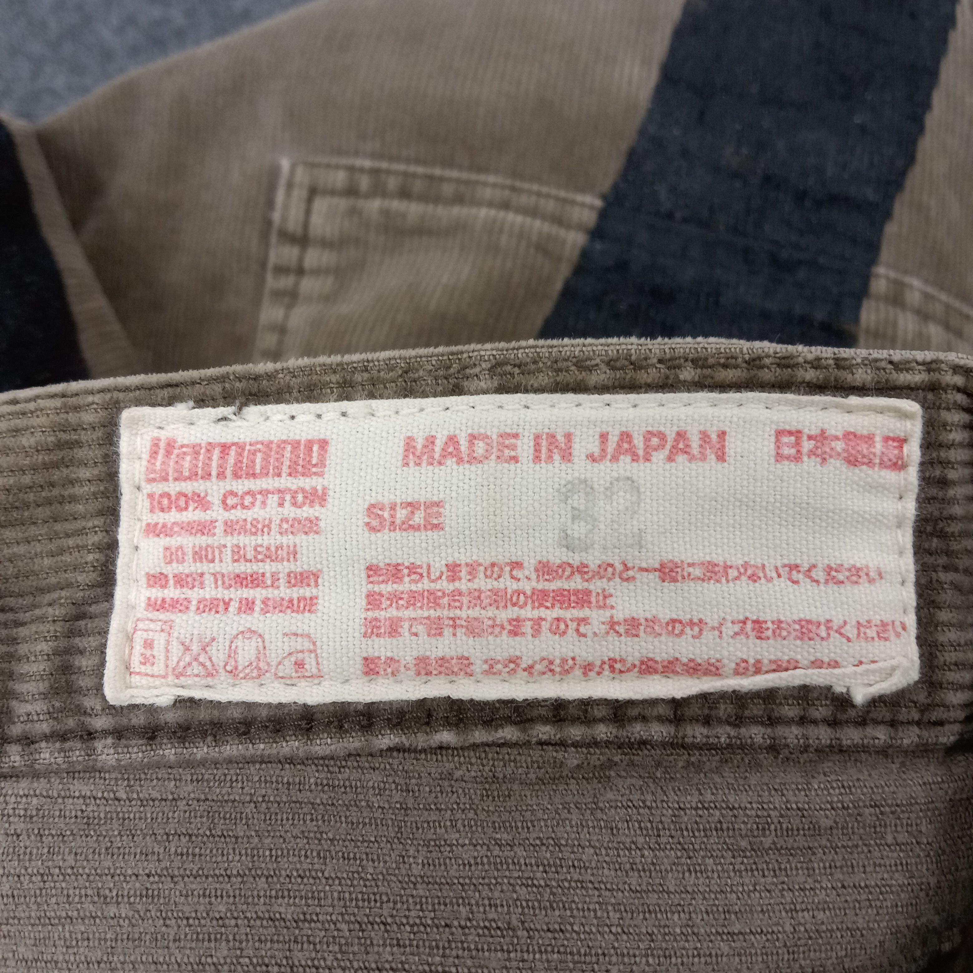 Evisu Japanese Brand Daicock Custom Corduroy Pants C217N1