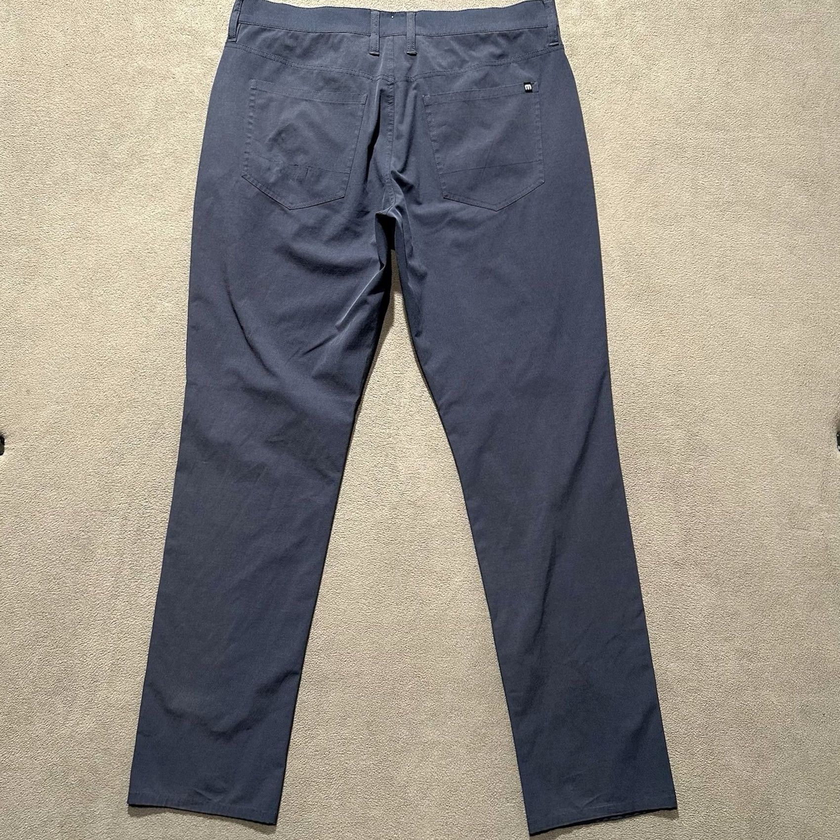 TravisMathew Travis Mathew Pants Mens 34 Blue 5-Pocket Golf Chino Stretch Size US 34 / EU 50 - 2 Thumbnail