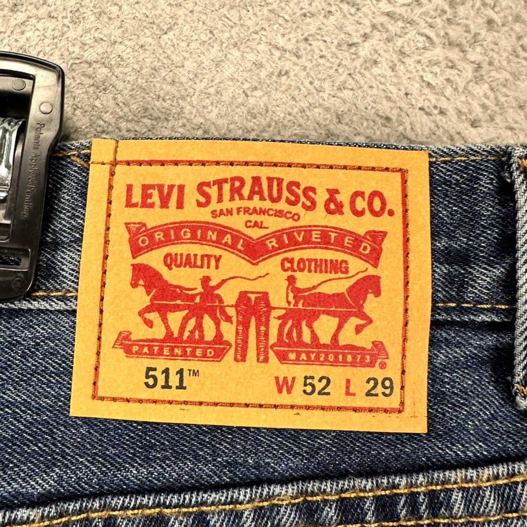 Levi's VINTAGE Levis 511 Jeans 52X29 Big Tall Blue 5 Pocket Red Tab Denim NEW Size US 36 / EU 52 - 6 Thumbnail