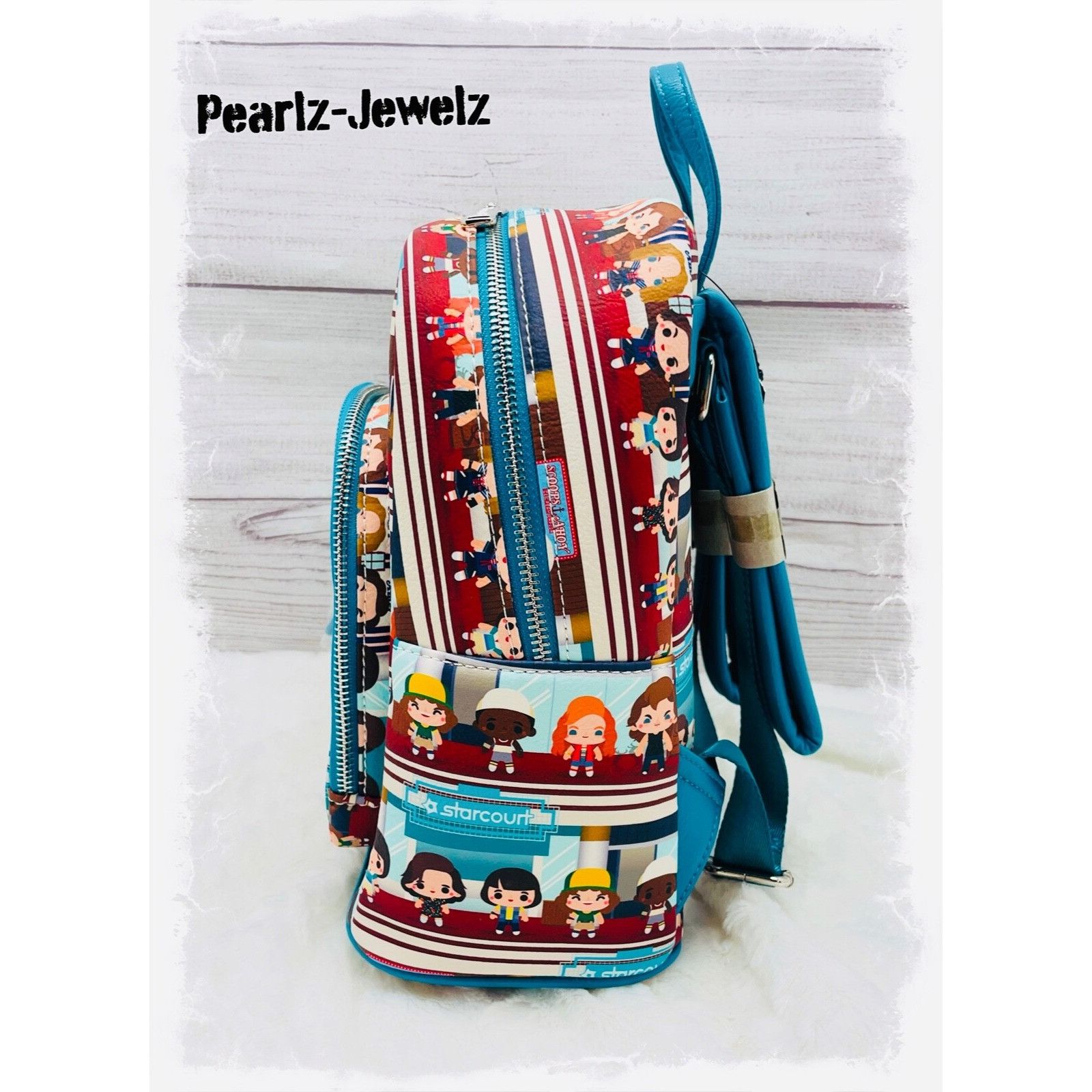 Disney Loungefly Stranger Things Starcourt Mall Chibi Mini Backpack Size ONE SIZE - 3 Thumbnail