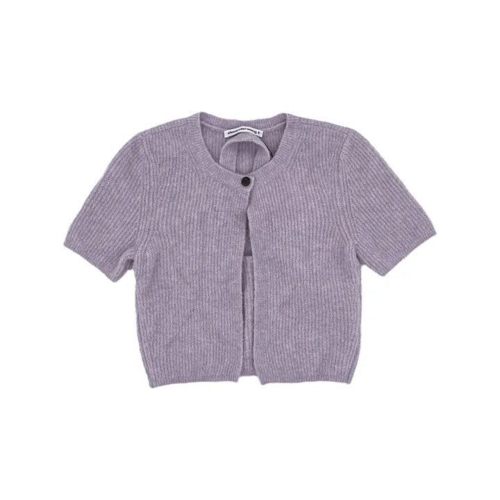Alexander Wang Alexander Wang Short Sleeve Knitted Top - Size L / US 10 / IT 46 - 2 Thumbnail