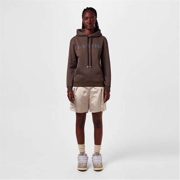 Lanvin o1g2r1mq1024 Logo Hoodie in Change Brown Size XS / US 0-2 / IT 36-38 - 6 Thumbnail
