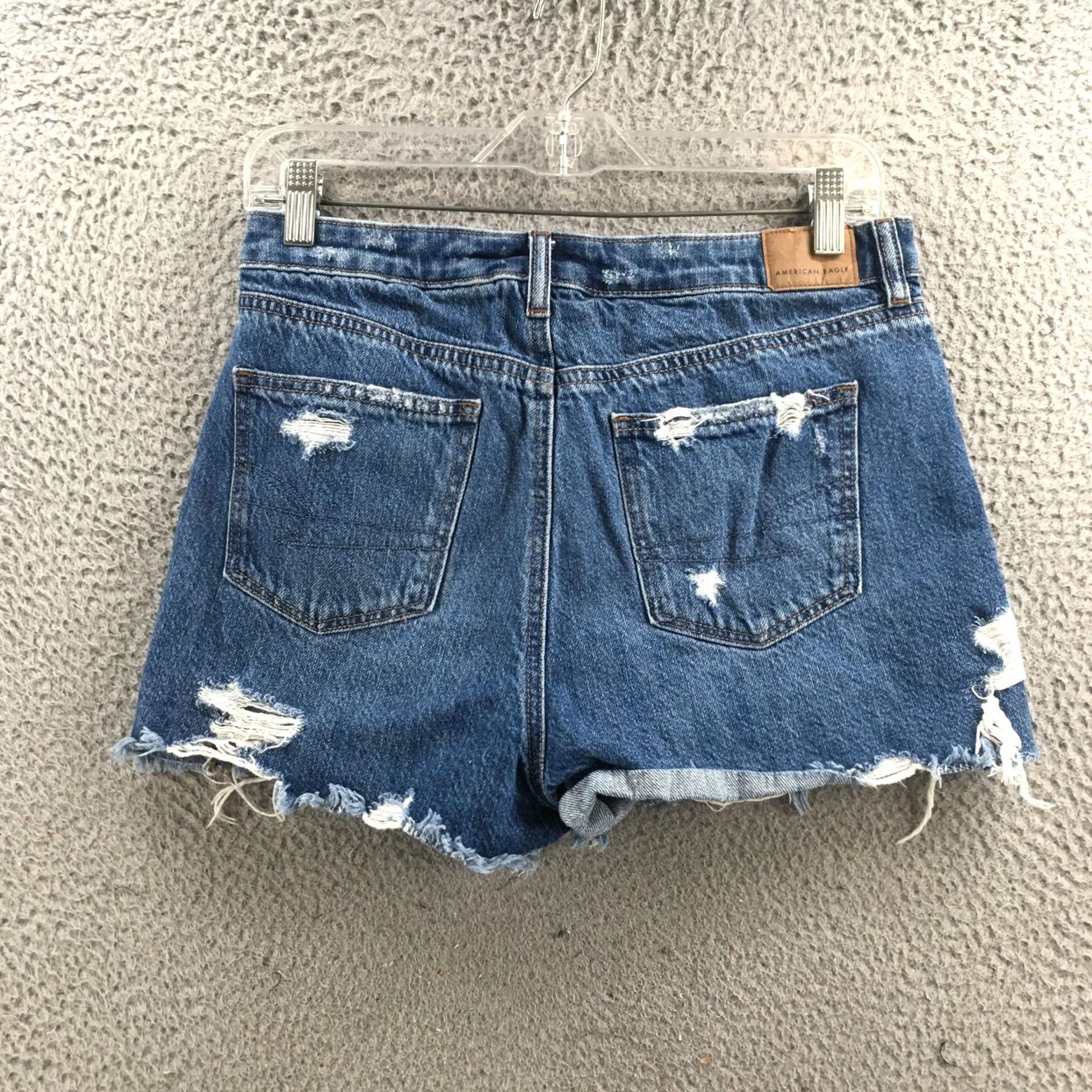 American Eagle Outfitters American Eagle Cut Off Short Womens 8 Blue Distressed Denim Zip Fly Button Front Shirt Womens 8 Blue Distressed Denim Zip Fly Button Front Size 30" / US 8 / IT 44 - 6 Thumbnail