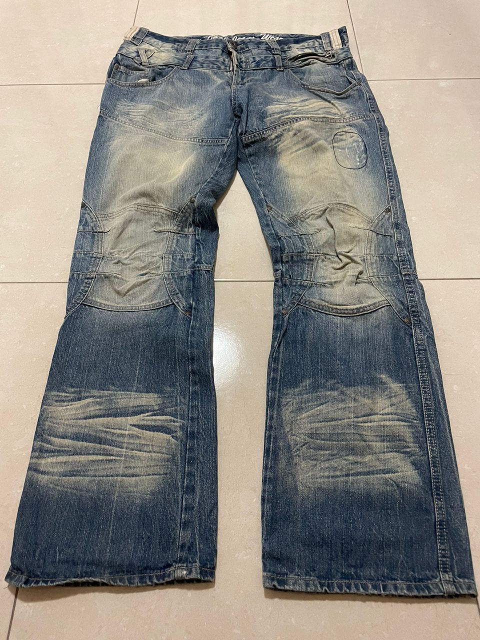Japanese Brand Okay jeans Wear flared double waist denim Size US 38 / EU 54 - 2 Thumbnail